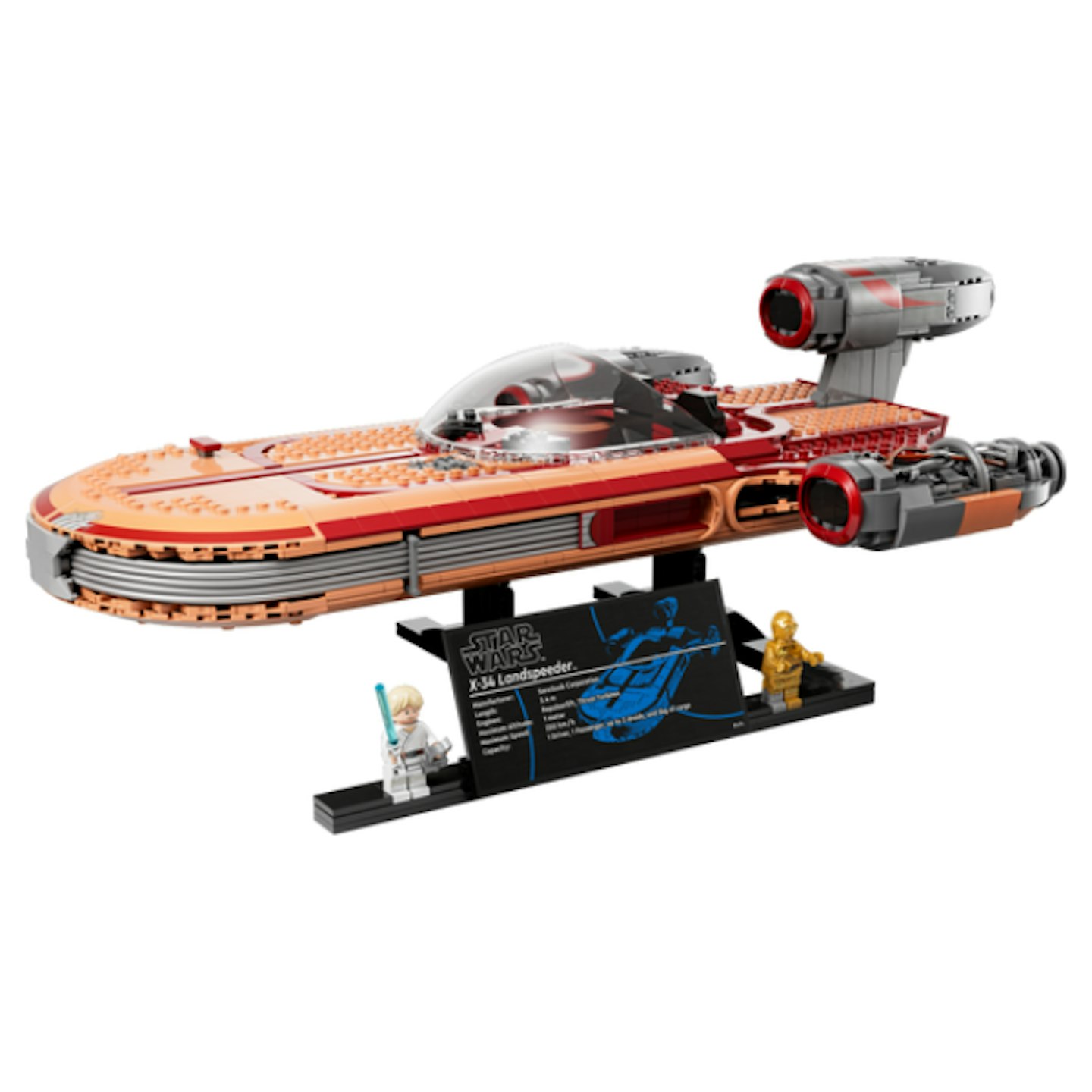 a Lego Star Wars Landspeeder