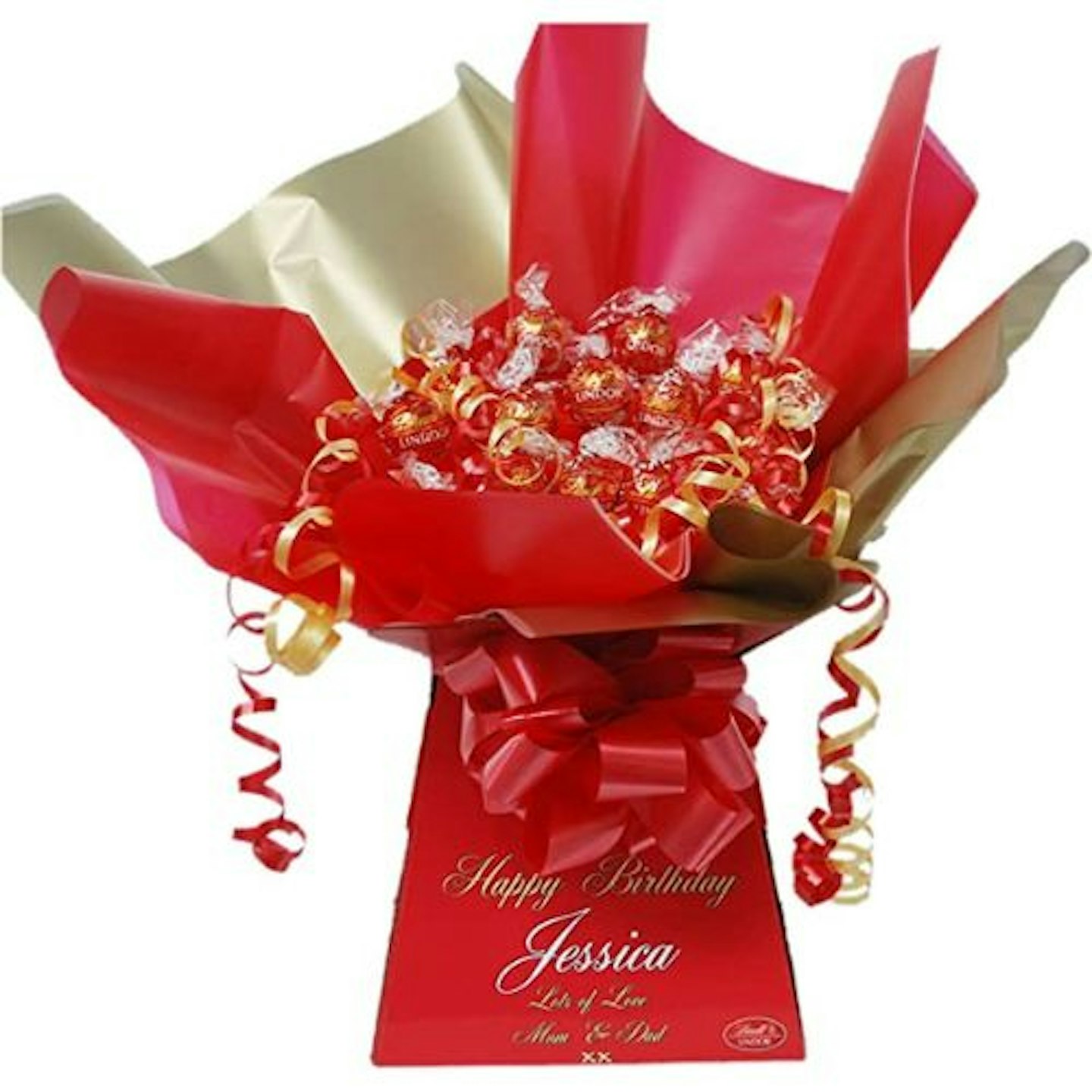 Personalised Lindt Lindor Chocolate Sweet Bouquet