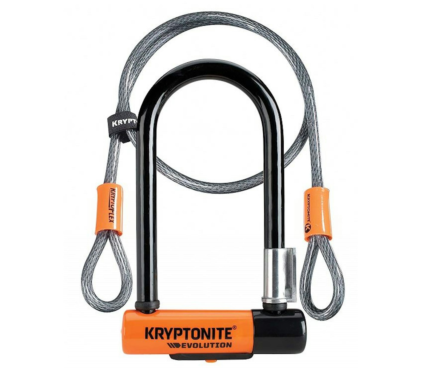 Kryptonite Evolution Mini-7 Bicycle U-Lock w/KryptoFlex Double Loop Cable