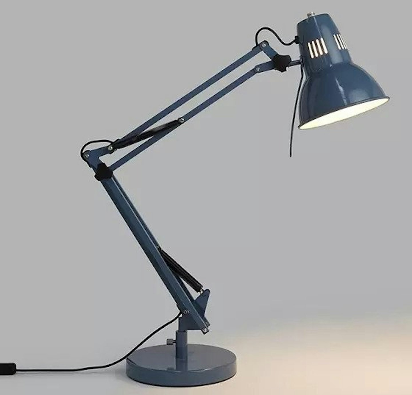 John Lewis Elliott Desk Lamp, Gloss Slate Blue