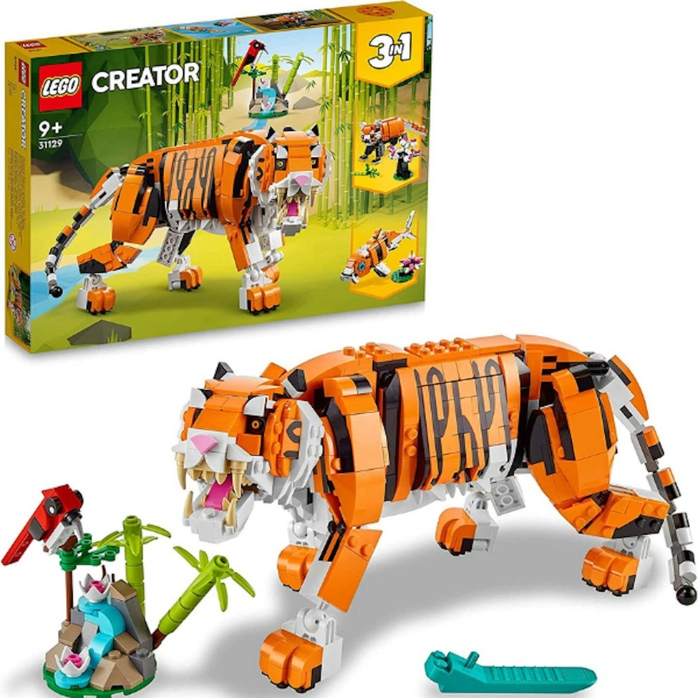 LEGO 31129 Creator 3 in 1 Majestic Tiger to Panda or Koi Fish Set