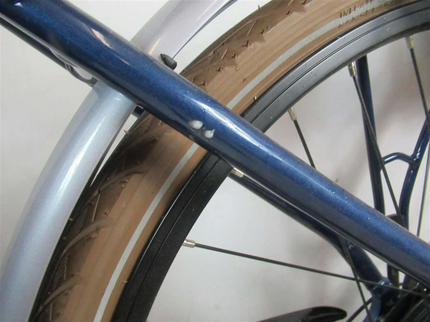 Raleigh Array Crossbar seat stay paint damage