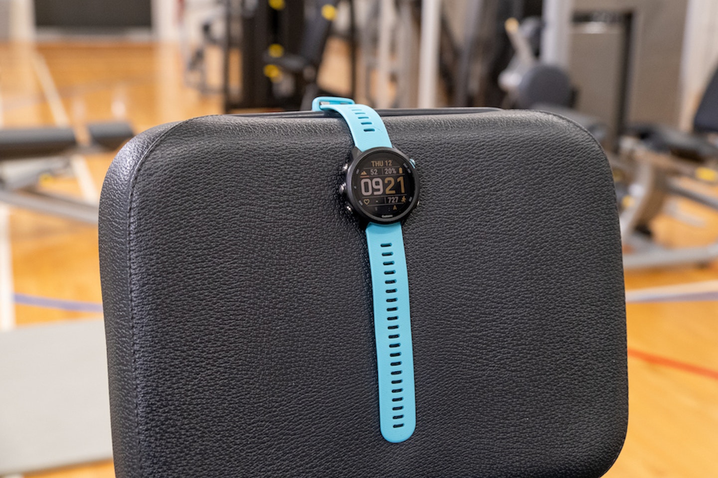 Garmin Forerunner 245 in a gym