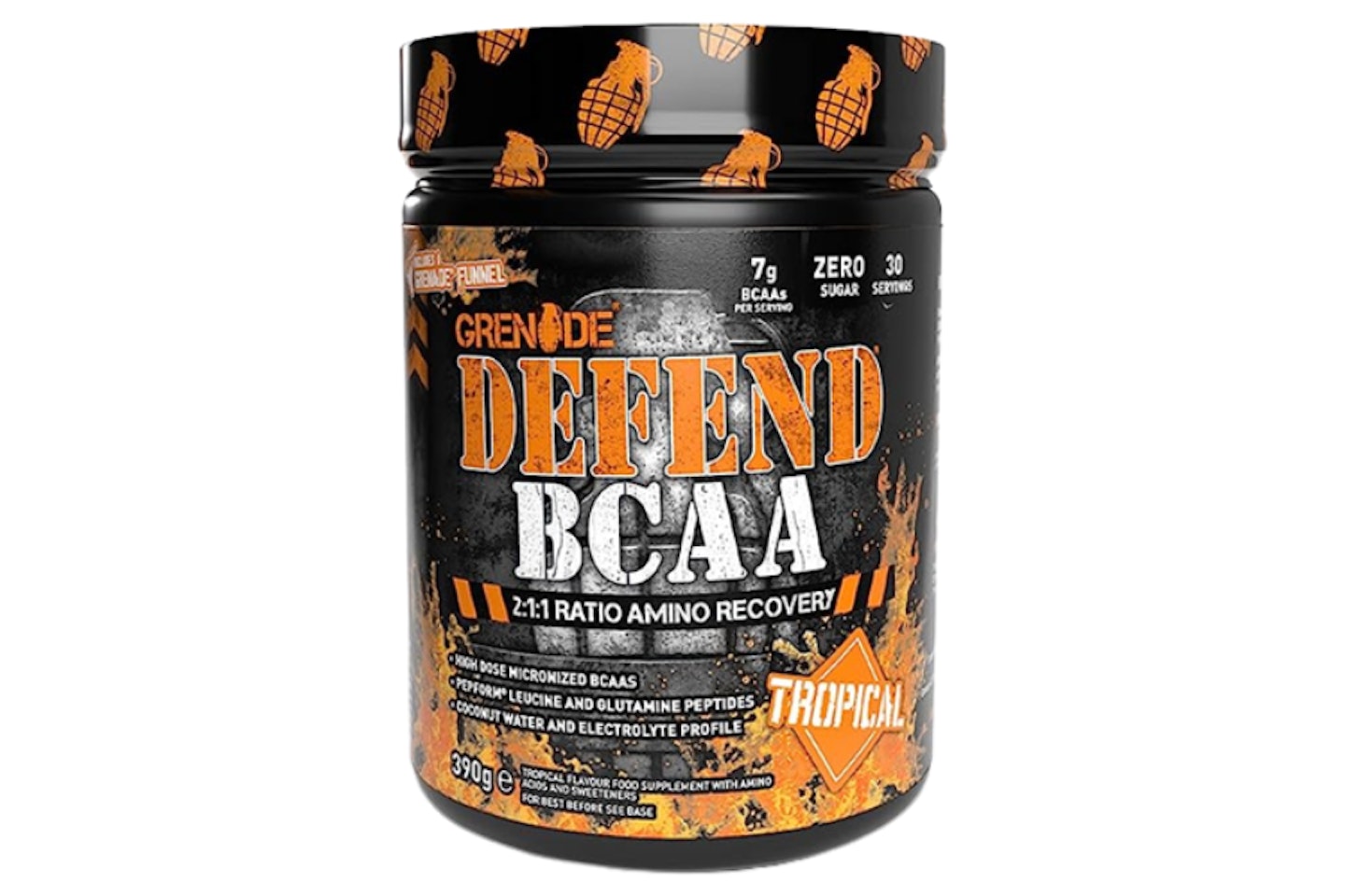 Grenade Defend BCAA Powder, Tropical, 390 g