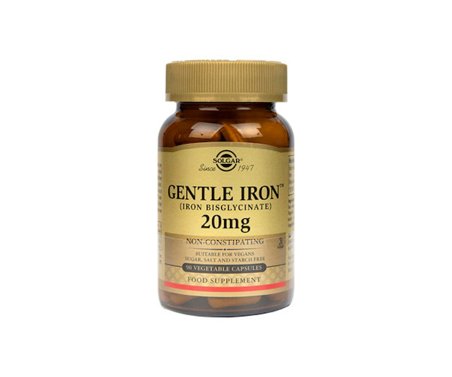 Solgar Gentle Iron 20mg 90 Vegi Capsules