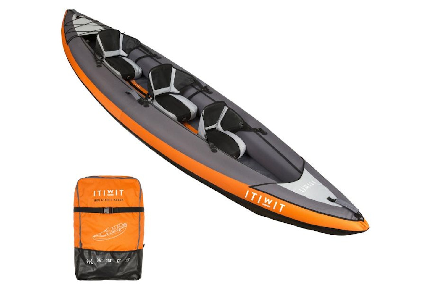 Itiwit 100 2/3 Person Touring Inflatable Kayak - one of the best three-person inflatable kayaks