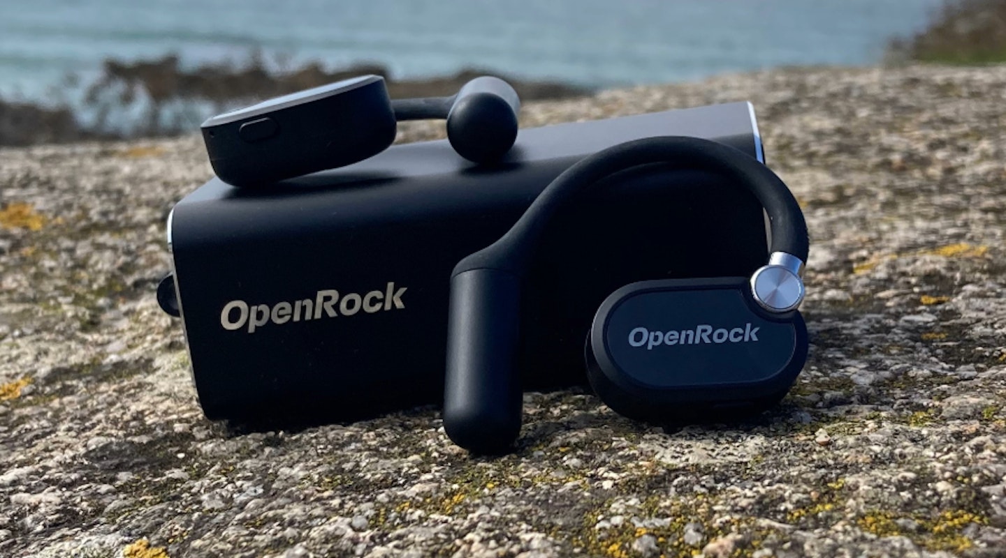 Open Rock X earbuds air conduction headphones. Best headphones for hikers