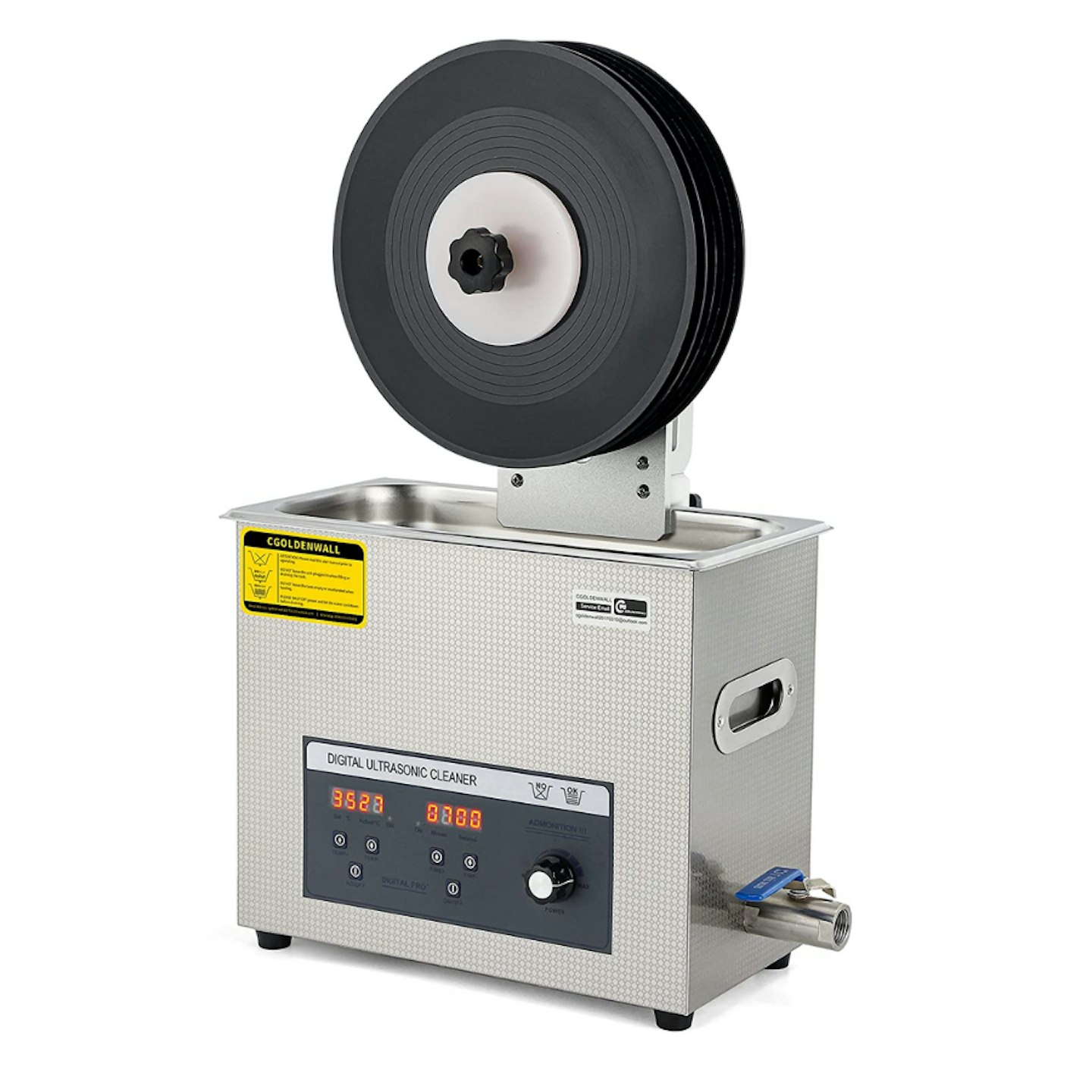 CGoldenwall 6L Vinyl Record Ultrasonic Cleaner Digital Type 70