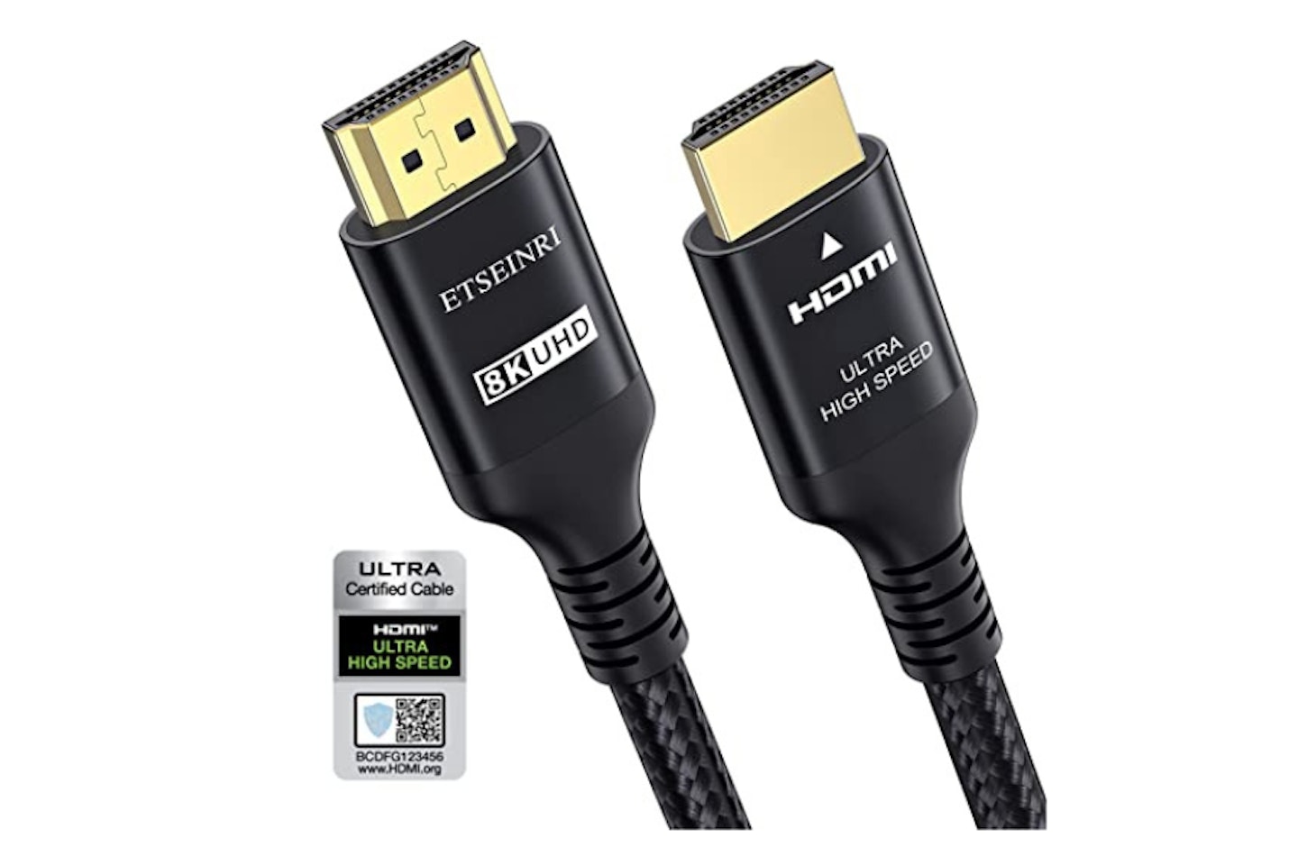 Etseinri 8K 4K HDMI 2.1 Cable 2M, Certified 48Gbps Ultra High-Speed HDMI Cable