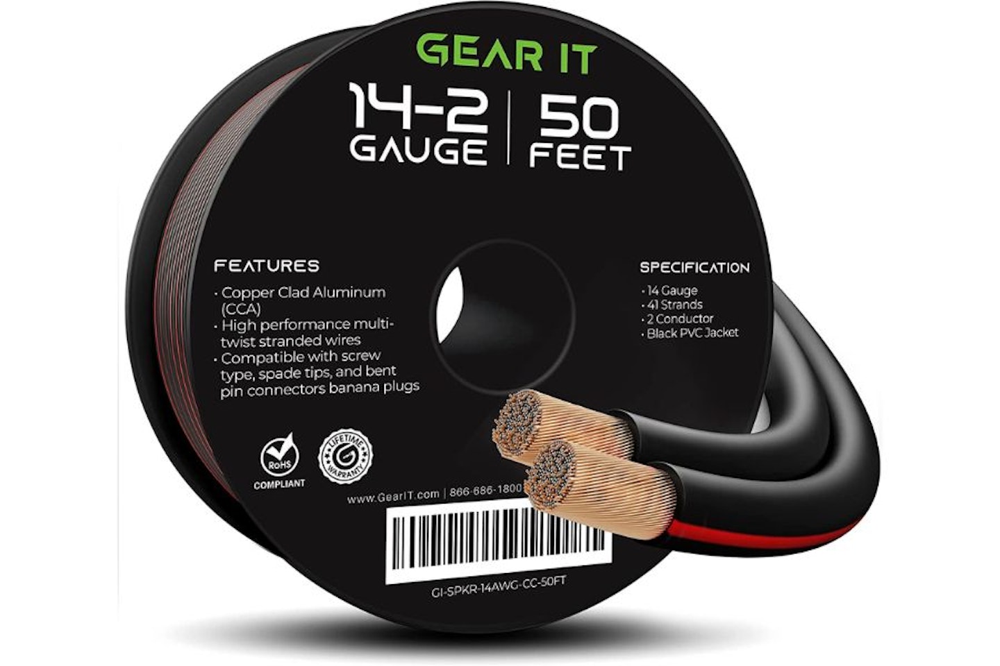 GearIT Pro Series 14 AWG Gauge Speaker Wire Cable 