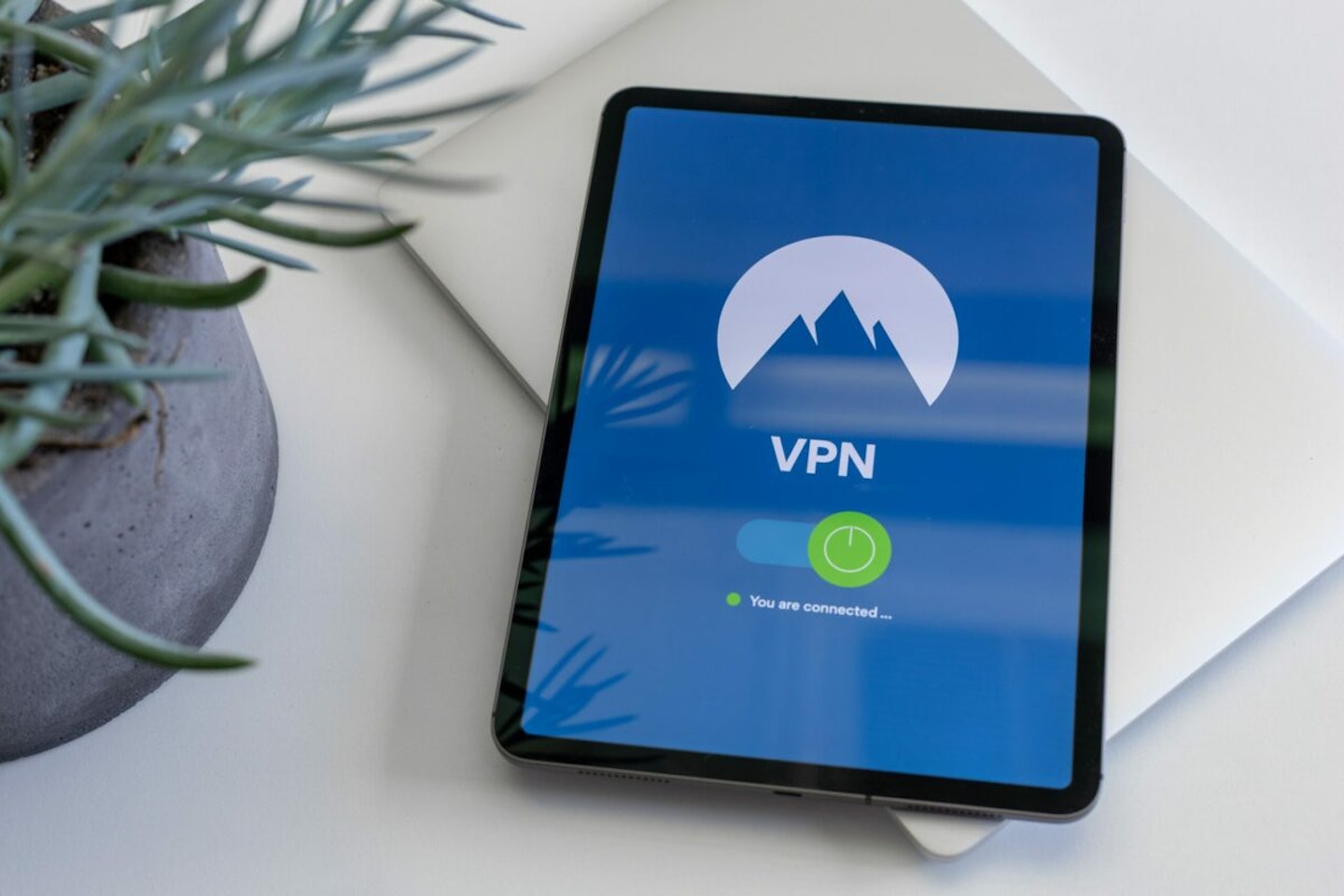 An active VPN on a tablet