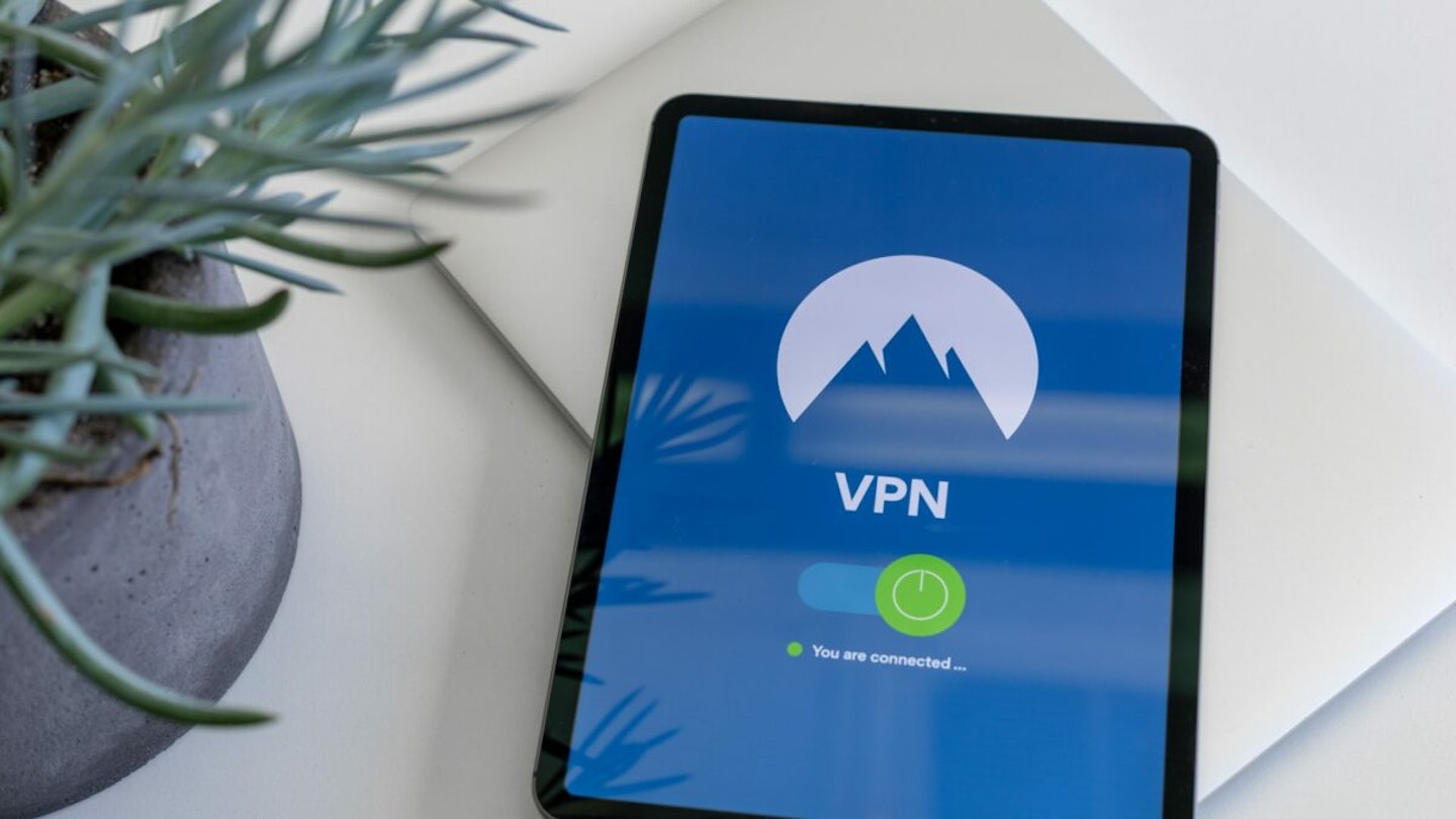 An active VPN on a tablet