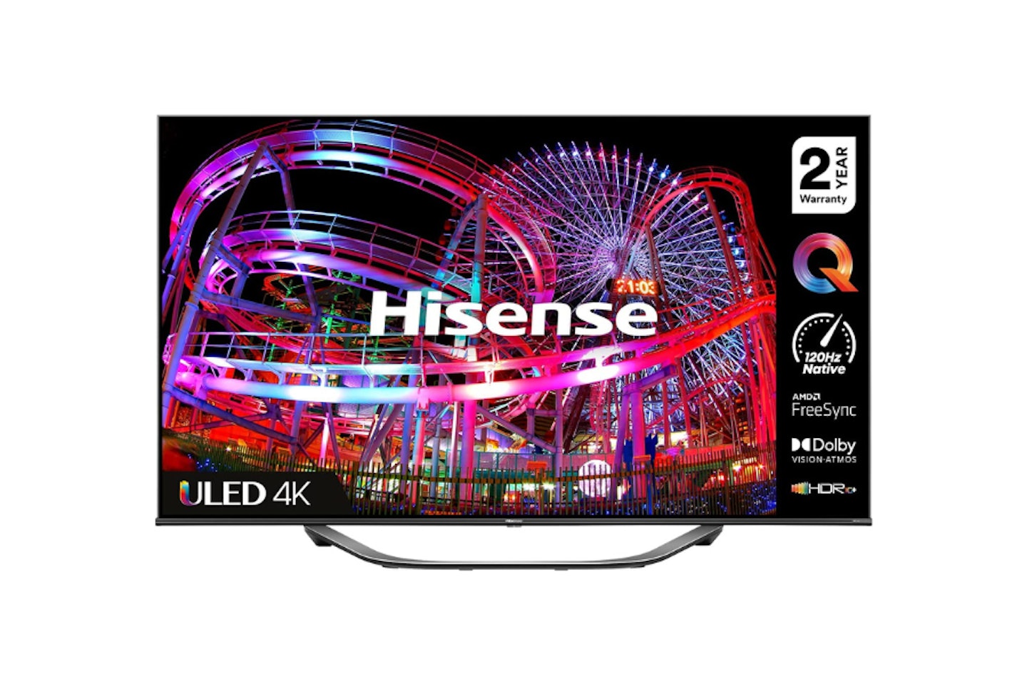 Hisense 65U7HQTUK 65" 600-nit 4K HDR10+ and 120Hz Dolby Vision IQ ULED Smart TV
