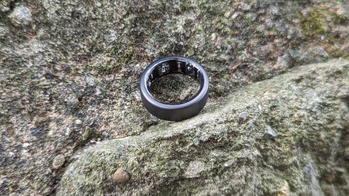 Oura Ring on stone background