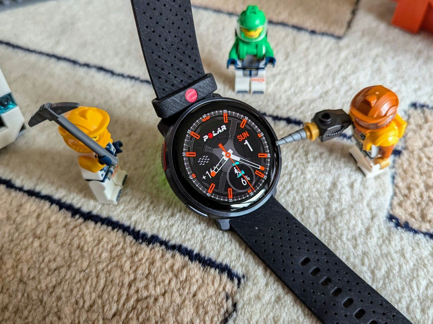 Polar Vantage V3 being worked on by Lego figures
