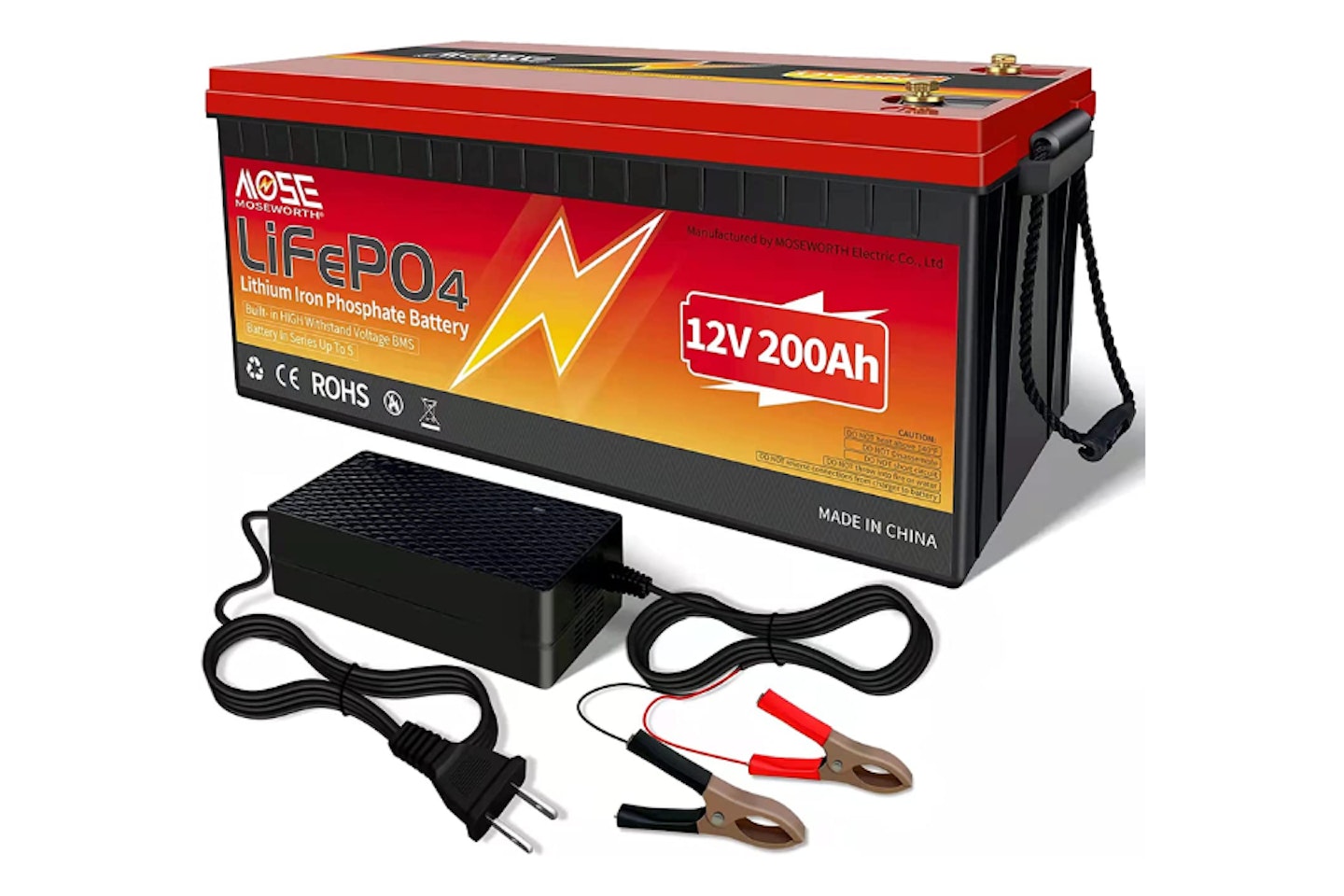 MOSEWORTH 12V Lifepo4 200AH Lithium Battery