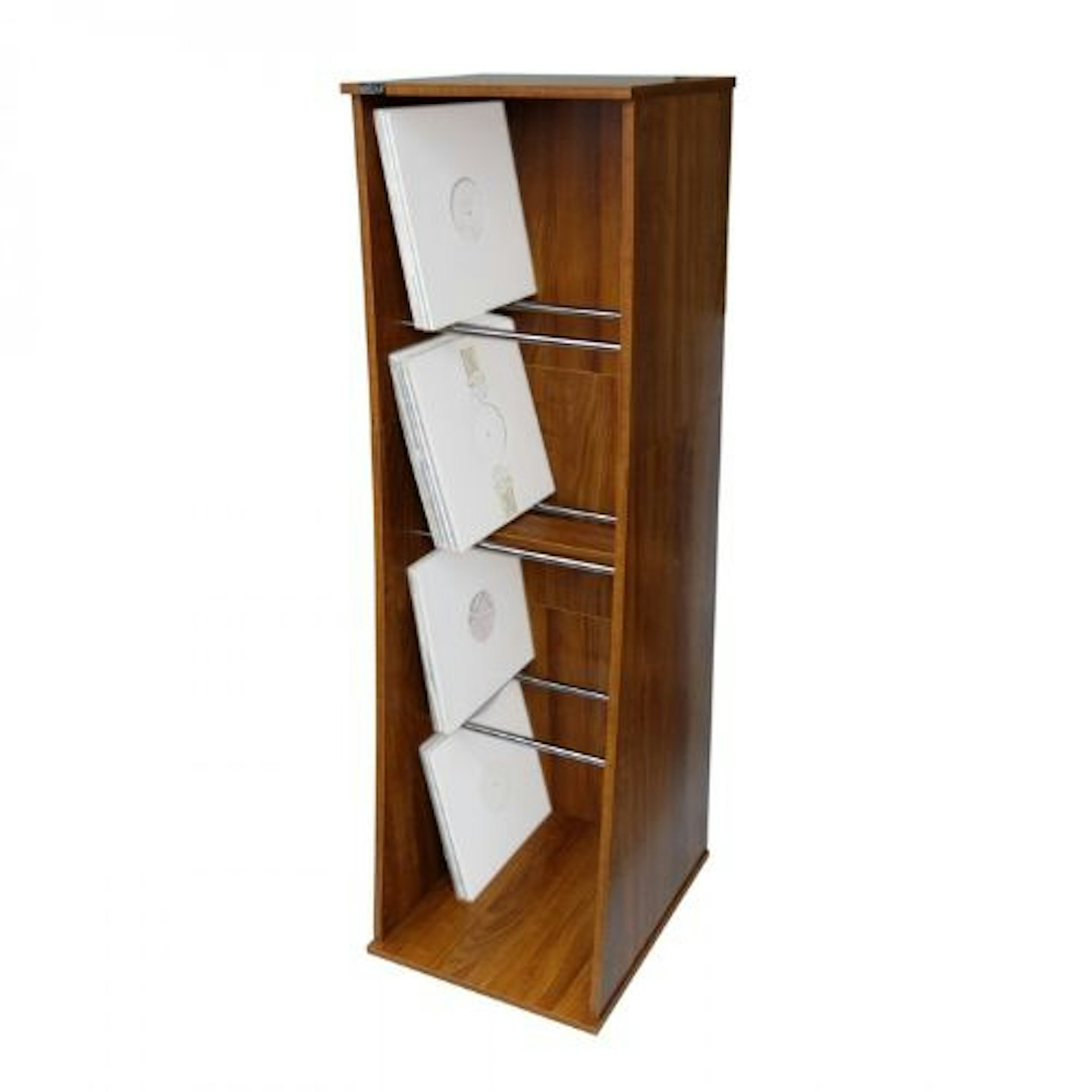 Sefour Vinyl Storage Tower, Mid-Century Synth Rosewood