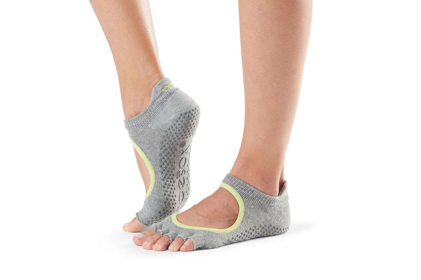 NEW Toesox Women's Bellarina Full Toe Grip Yoga Five Toe Socks 