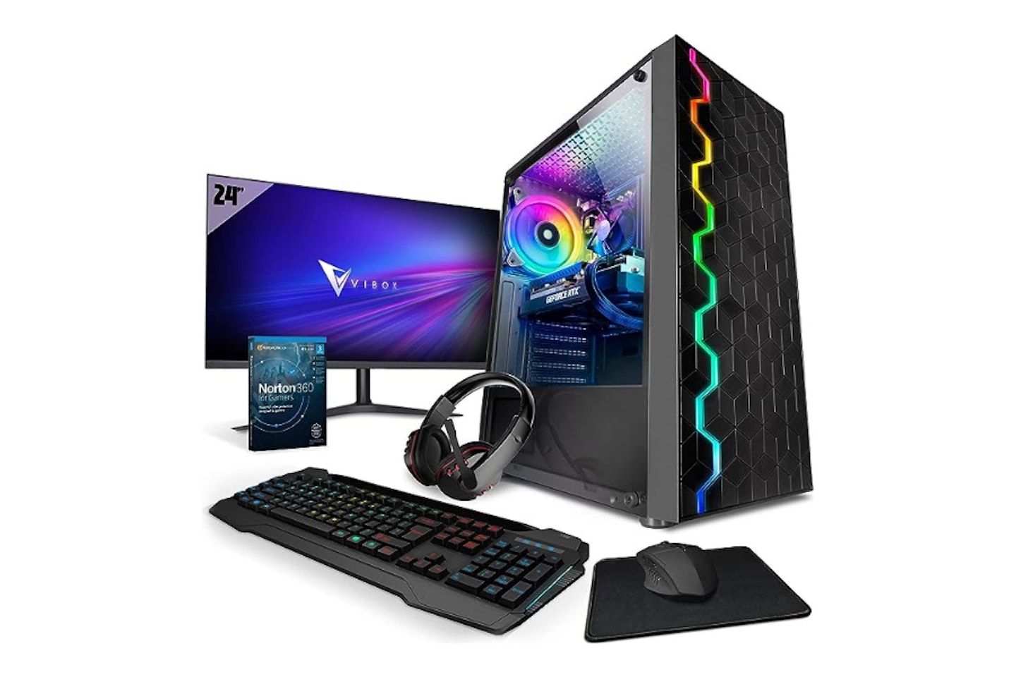 Vibox V-44 Gaming PC - 24" Monitor Bundle