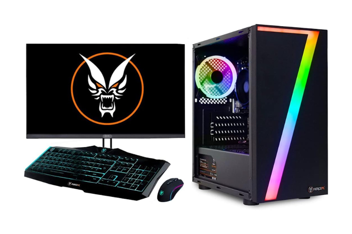 Fierce Ryzen Gaming PC 24" Monitor Bundle - a possible winner in the gaming laptop vs pc debate