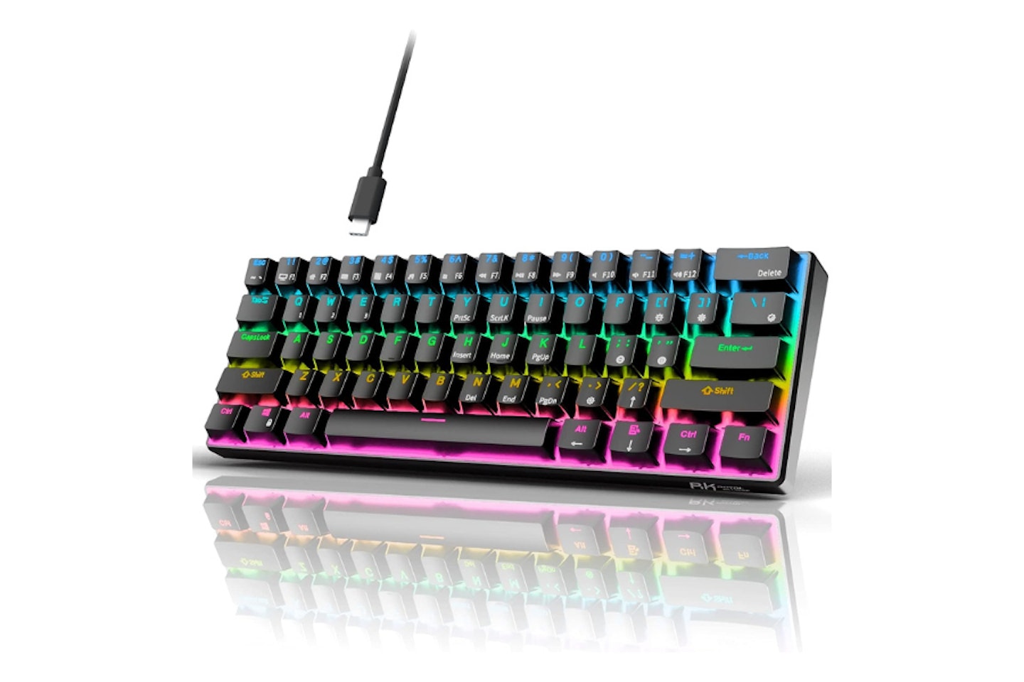 RK ROYAL KLUDGE RK61 Wired 60% Mechanical Gaming Keyboard