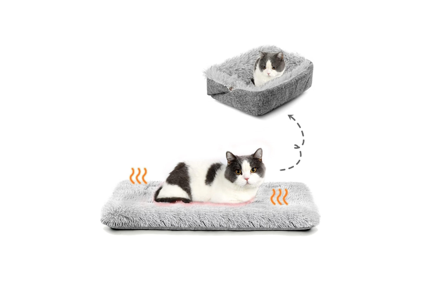 MUAEEOK Cat Bed Small Dog Bed, Self Warming Cat Bed