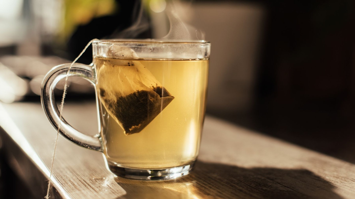 A cup of tea brewing - Tea could ease sleep and stress issues. Image credit: Getty Images