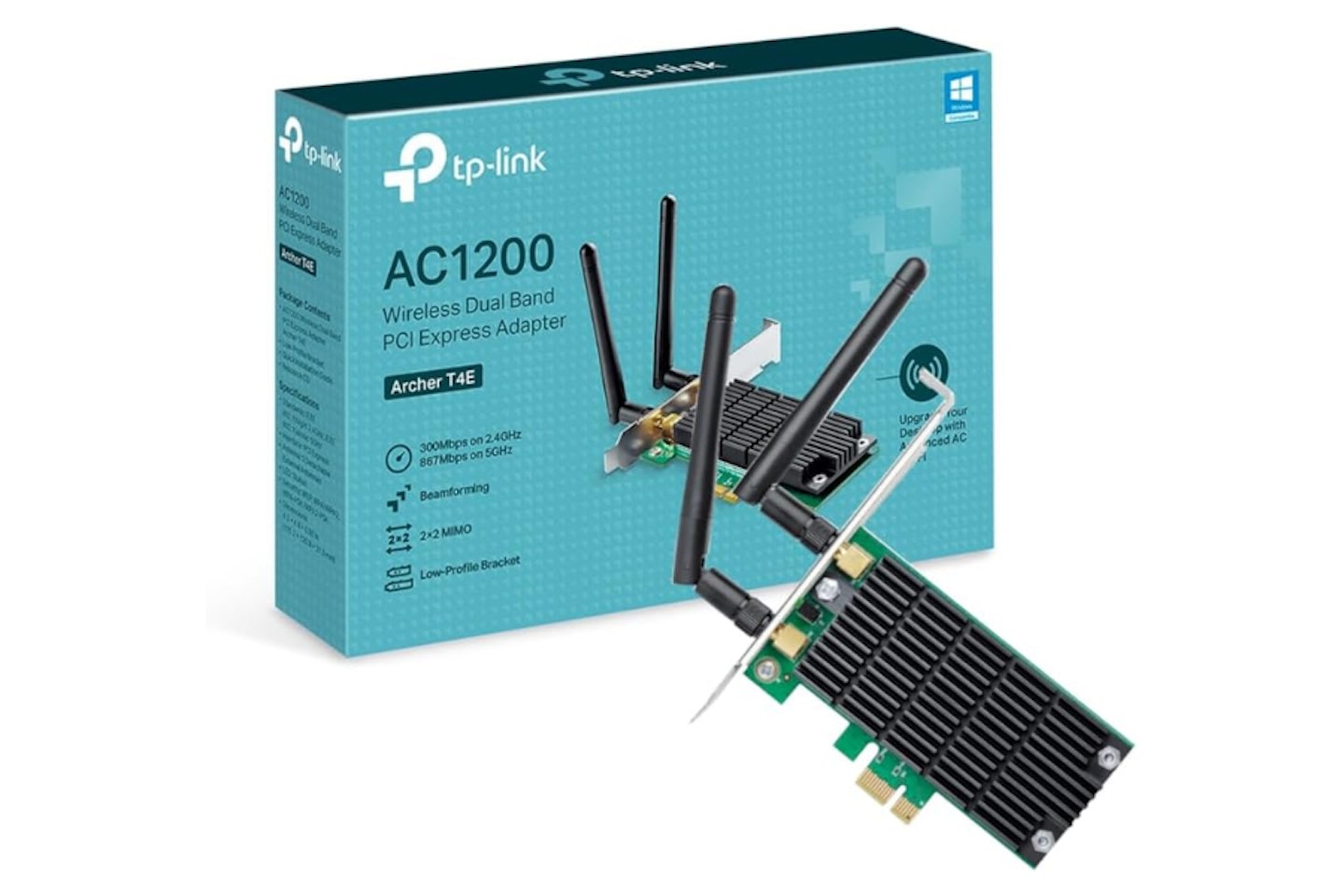 TP-Link AC1200 Archer T4E Dual Band Wireless PCI Express Adapter  - possibly the best wifi card for gaming