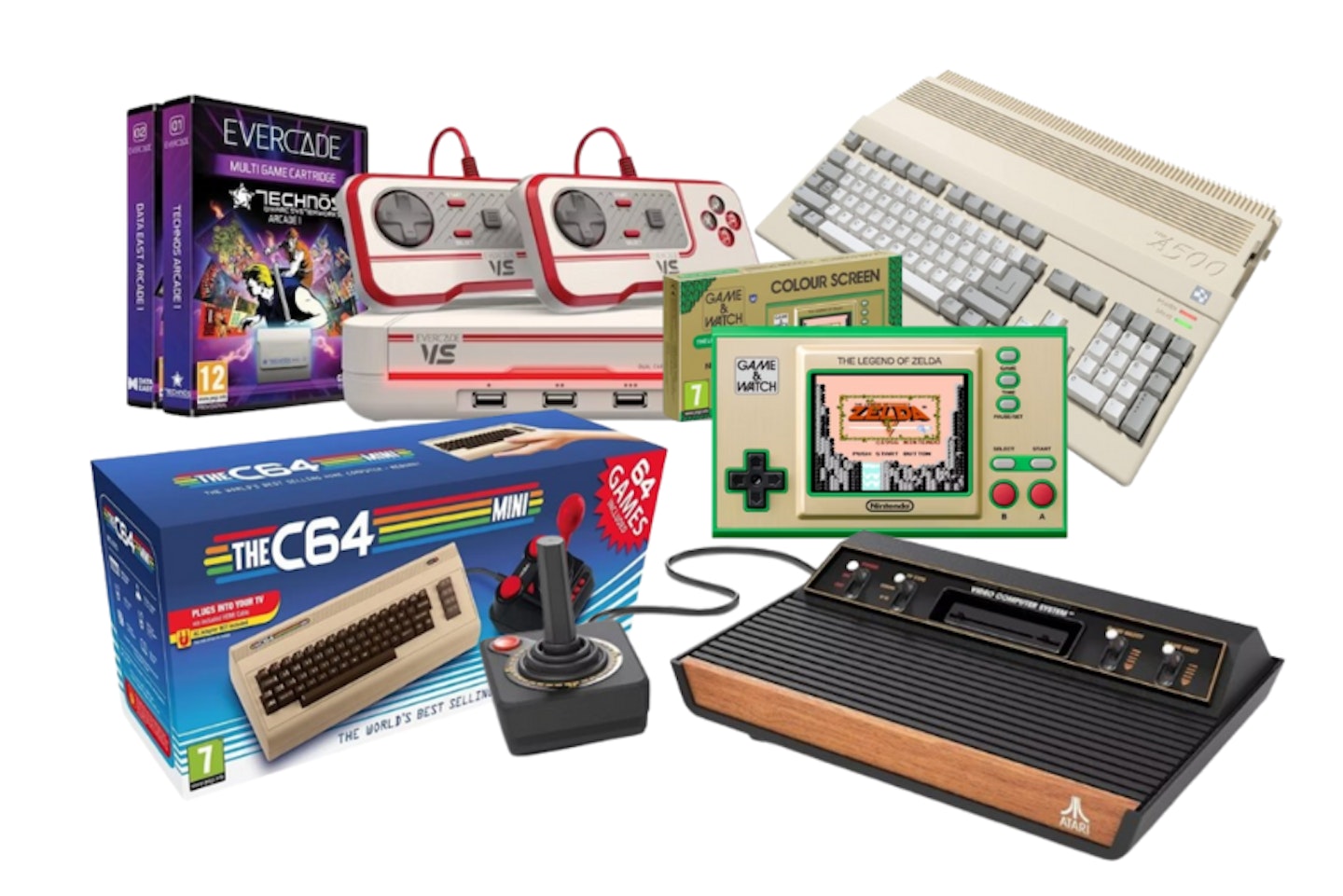 SEVERAL OF THE LATEST RETRO GAME CONSOLES