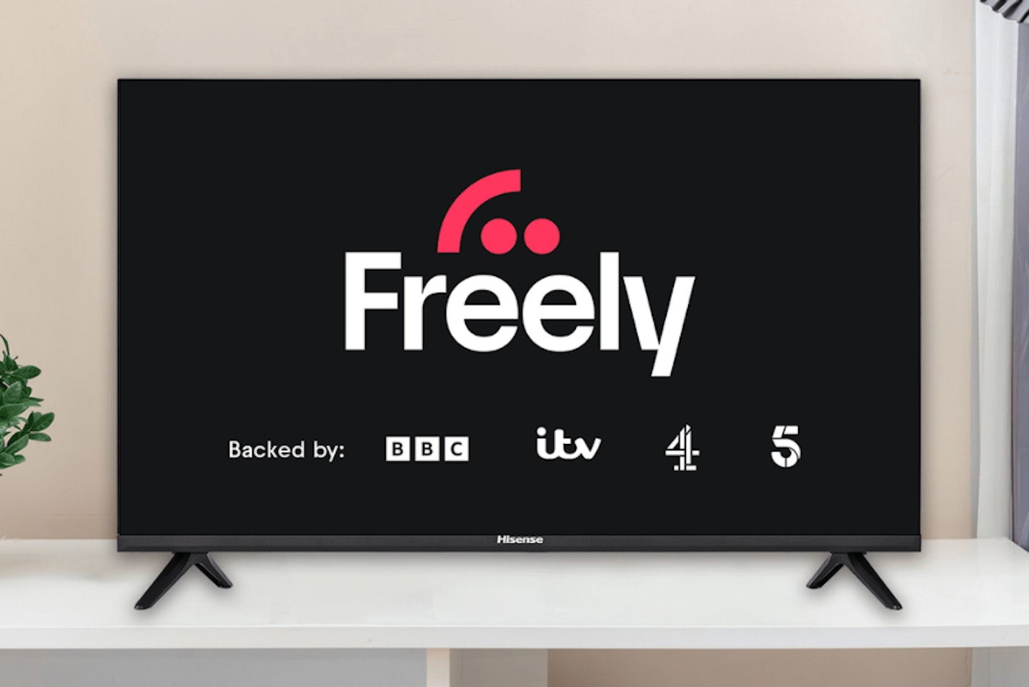 THE FREELY TV LOGO ON A TV