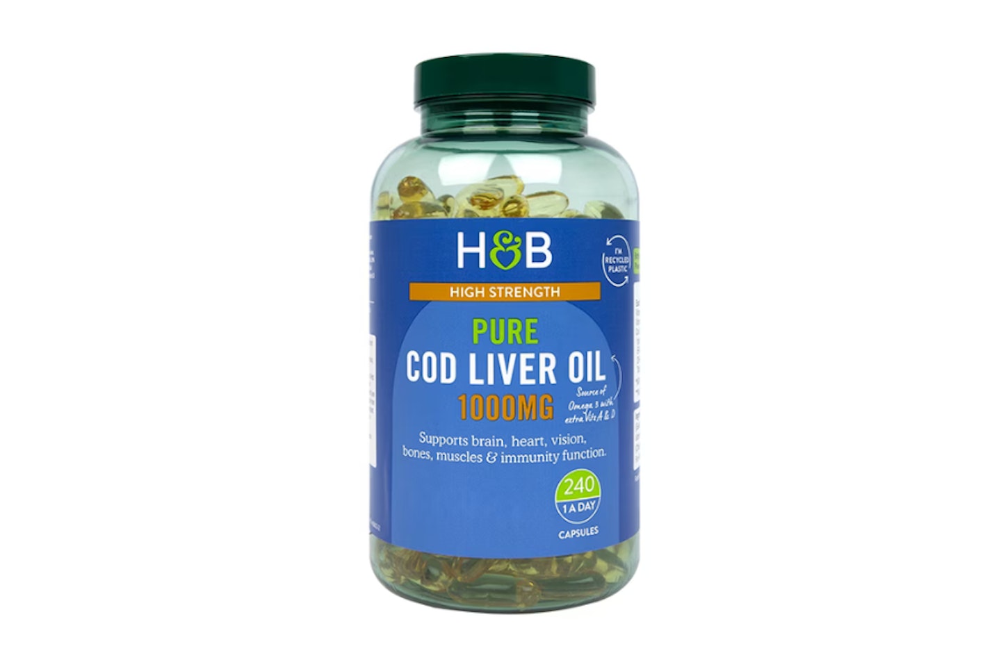 Holland & Barrett Pure Cod Liver Oil 1000mg 240 Capsules