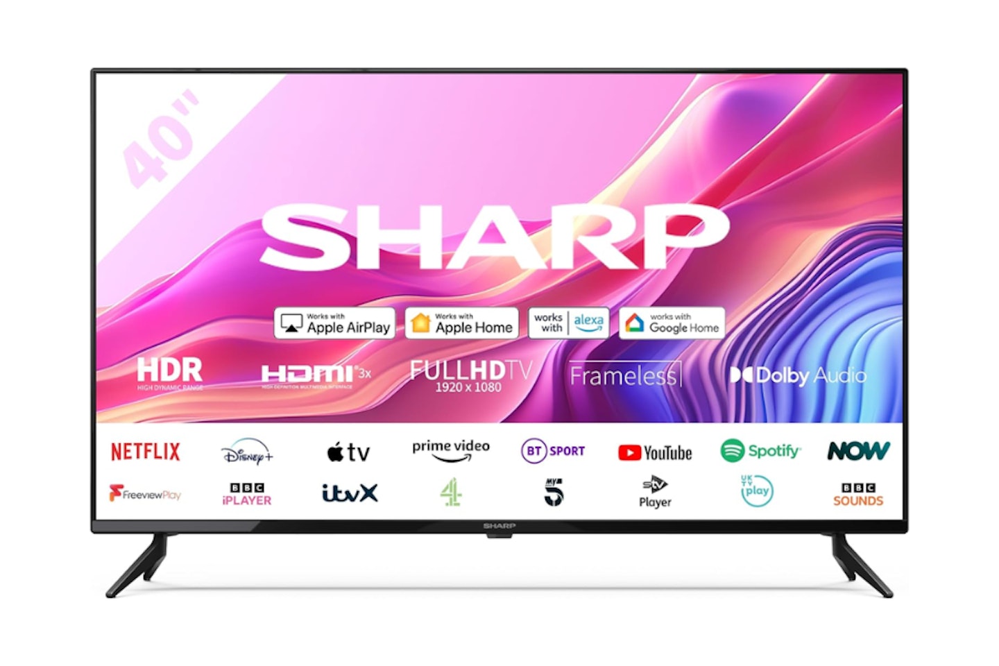  SHARP 40FD6K 40-Inch Full HD Smart Frameless Roku TV