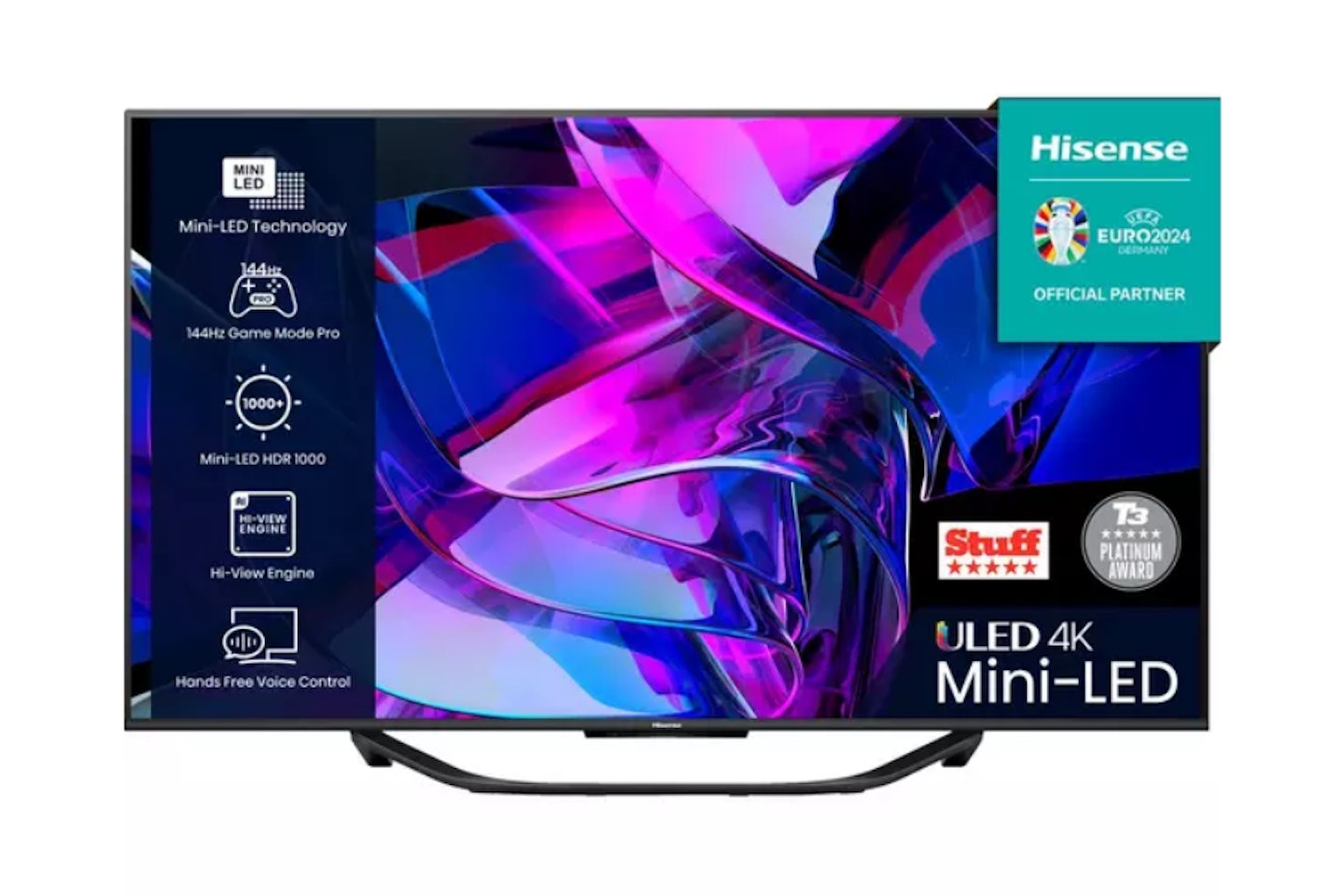HISENSE 55U7KQTUK 55" Smart 4K Ultra HD HDR Mini-LED TV 