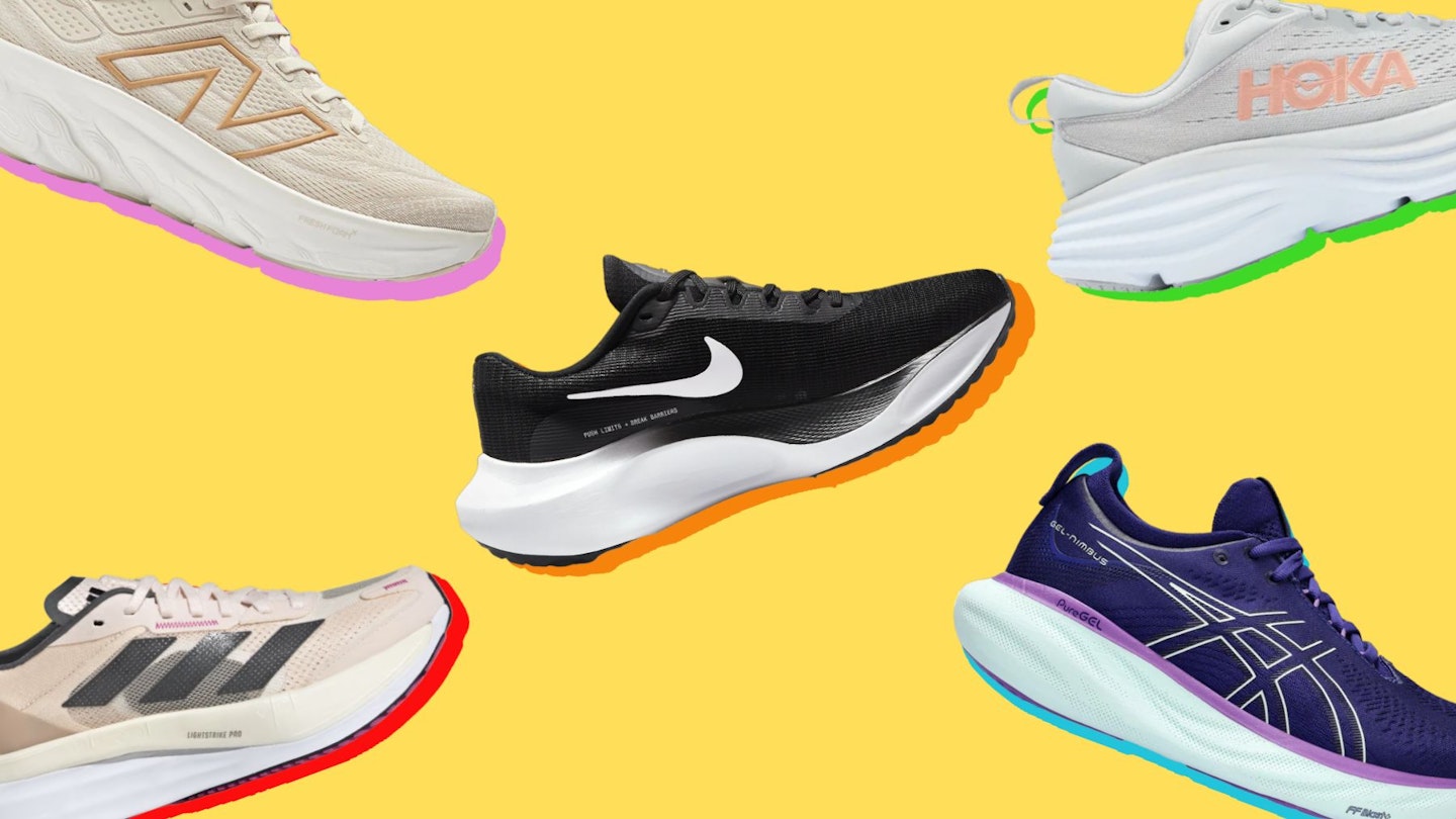 A selection of the best running shoe brands. Including; Nike, Adidas, HOKA, New Balance and ASICS