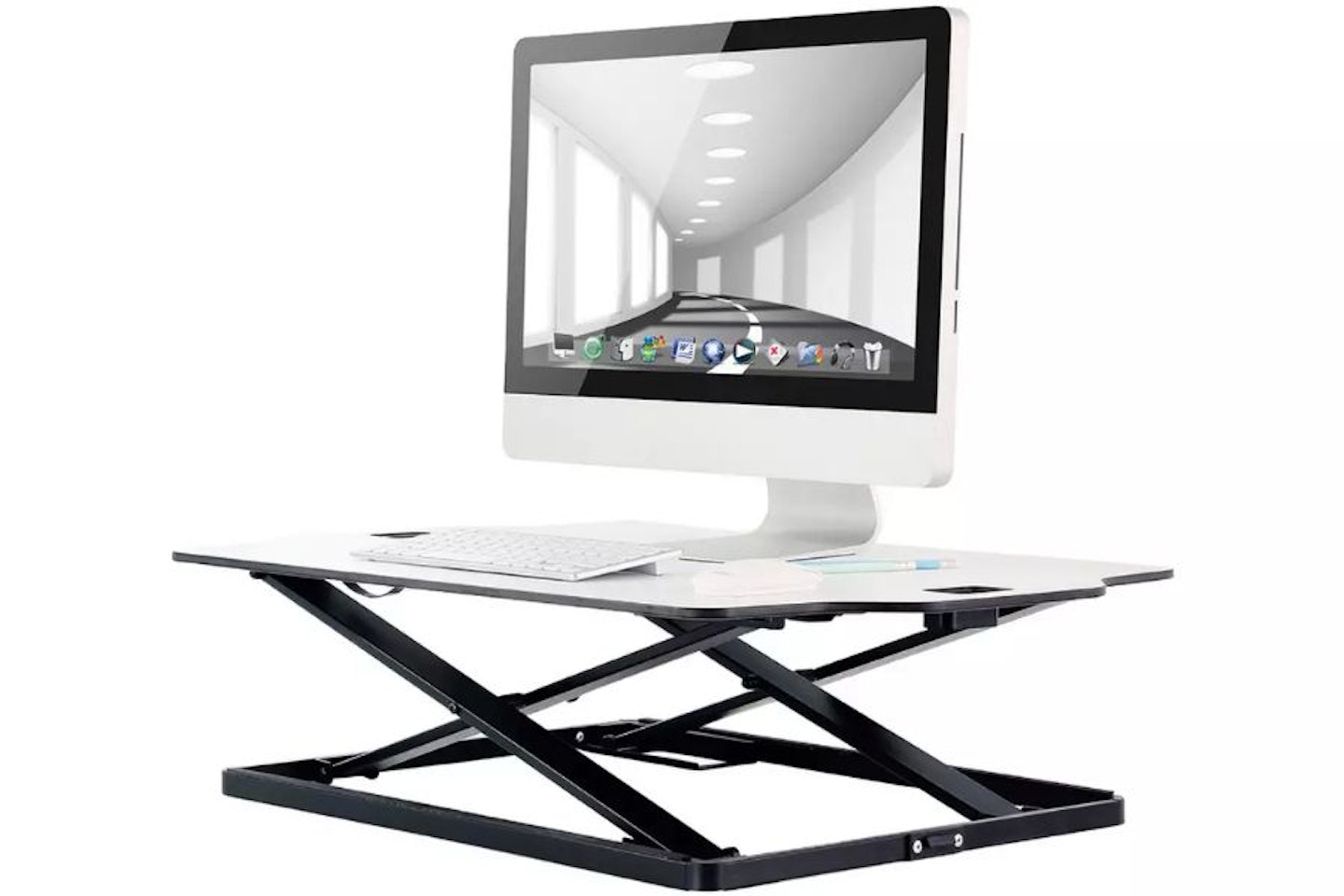 ProperAV Slim Profile Stand Up Desk Workstation