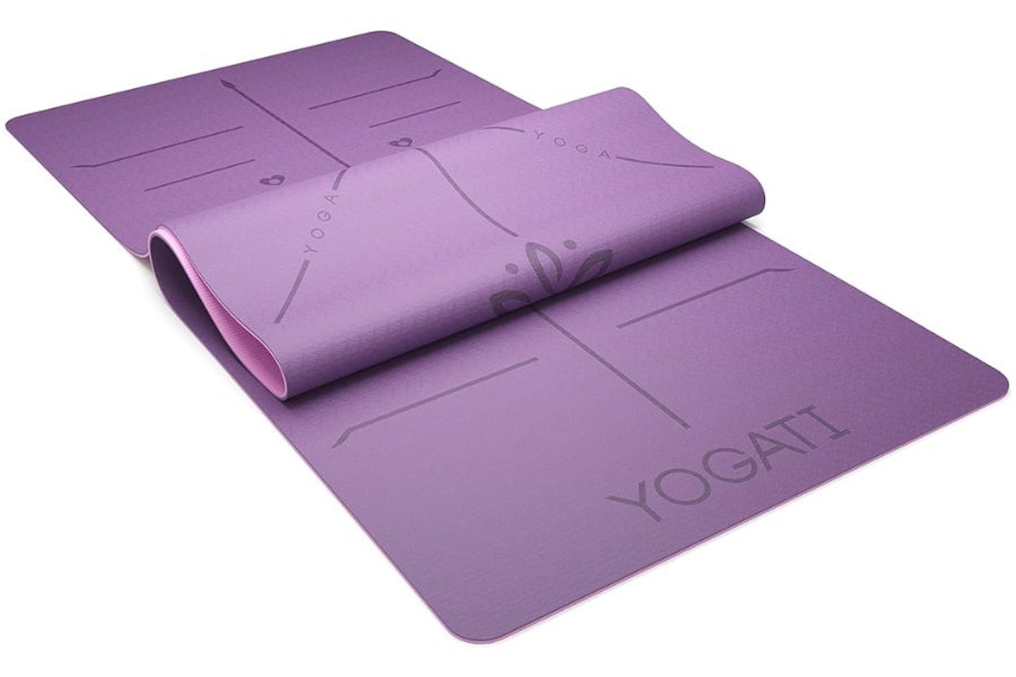 YOGATI Yoga Mat With Alignment Lines