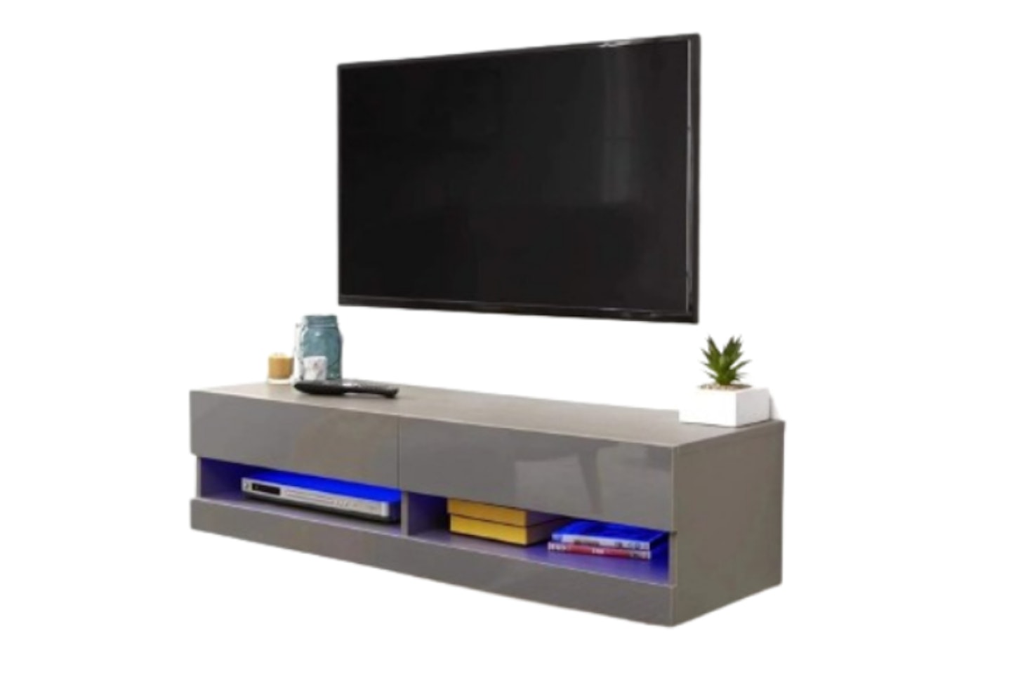 GFW Galicia Wall LED, Floating TV Unit Console & Television Stand