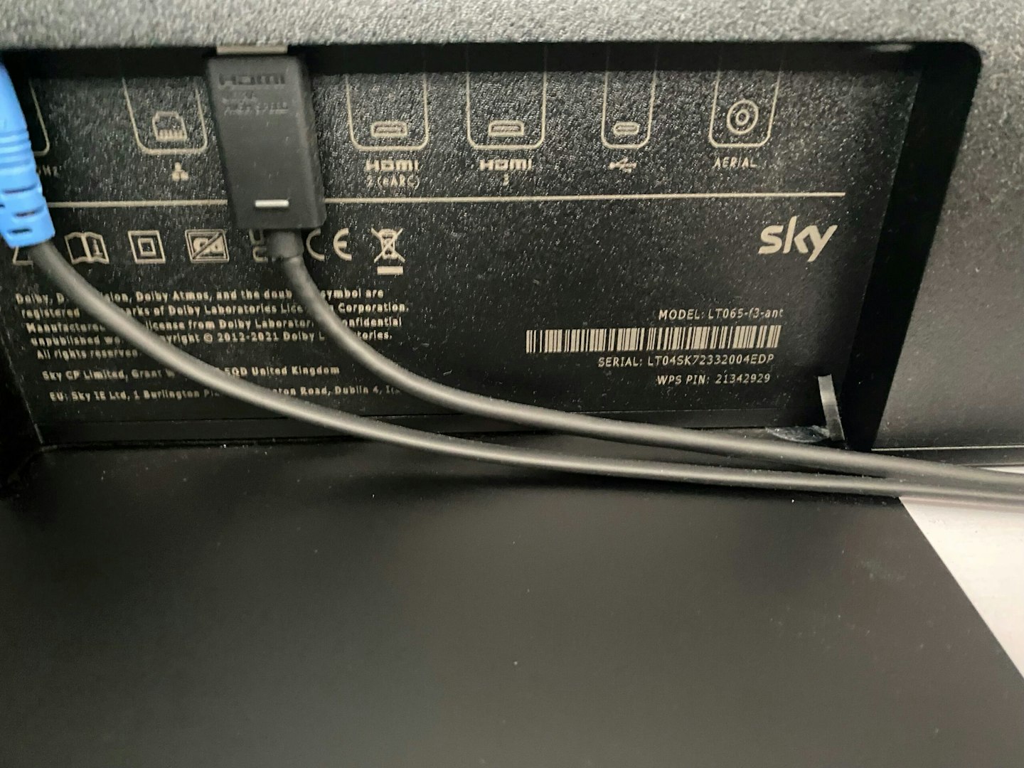 Sky Glass TV ports