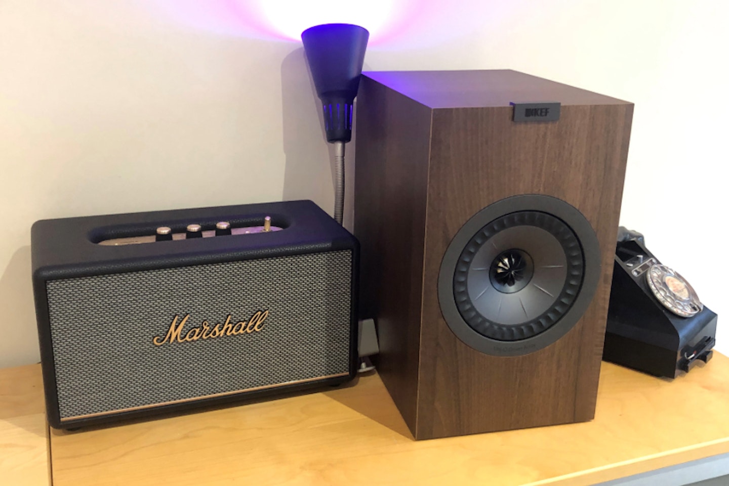 A MARSHALL BLUETOOTH SPEAKER WITH A KEF SPEAKER