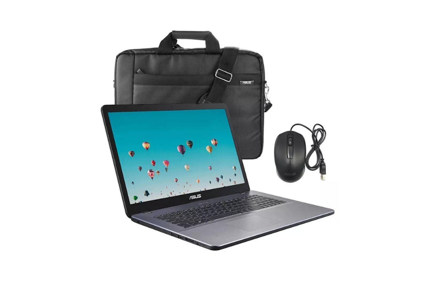 ASUS Vivobook 17 17.3in Celeron 8GB 256GB Laptop Bundle