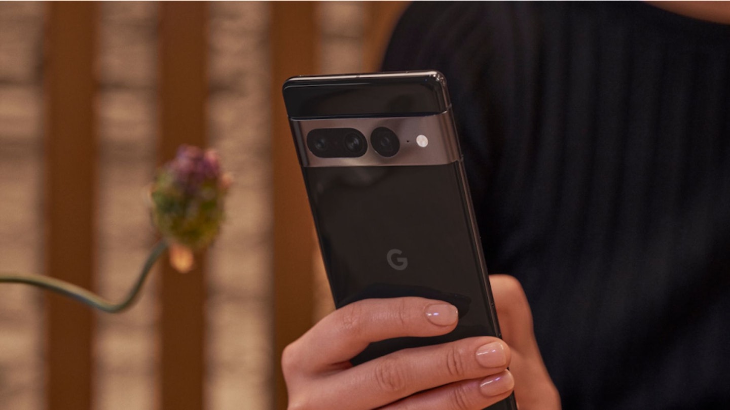 Rear view of a Google Pixel 8 handset