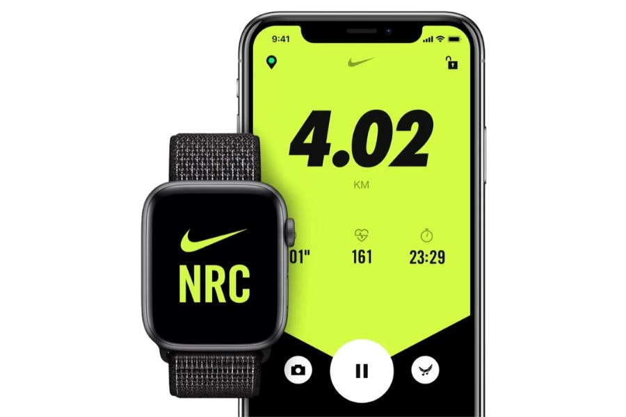 The Nike Run Club app interface as one of the best training apps