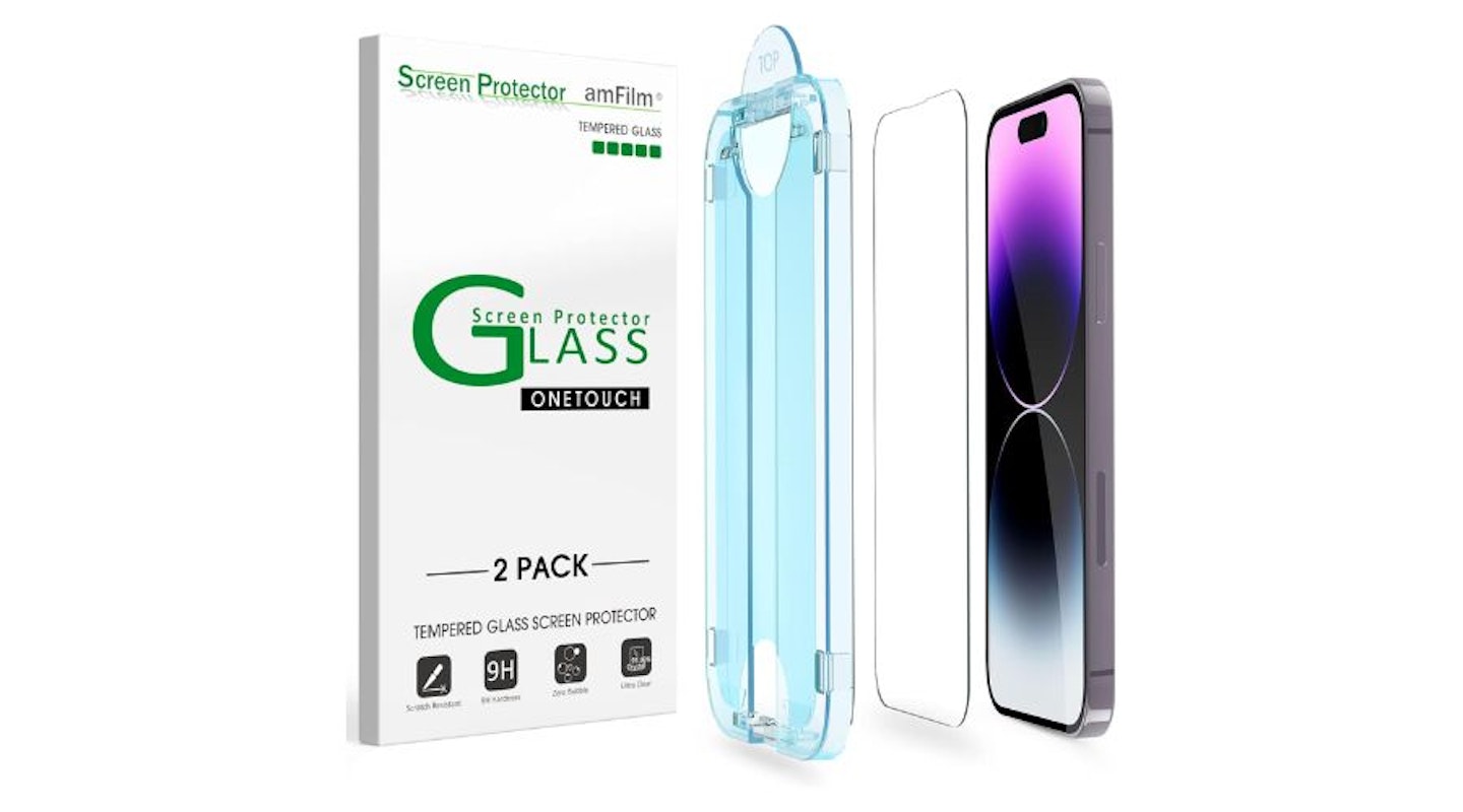 amFilm 2 Pack OneTouch Glass Screen Protector