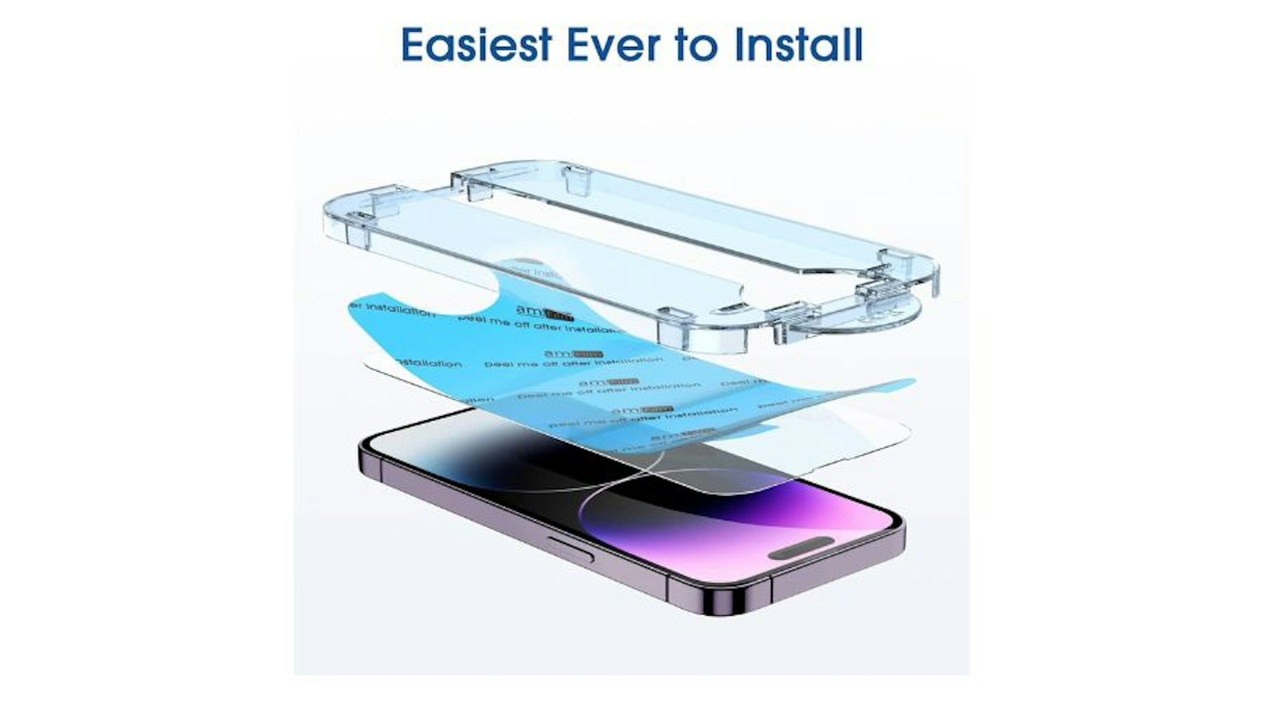 amFilm 2 Pack OneTouch Glass Screen Protector