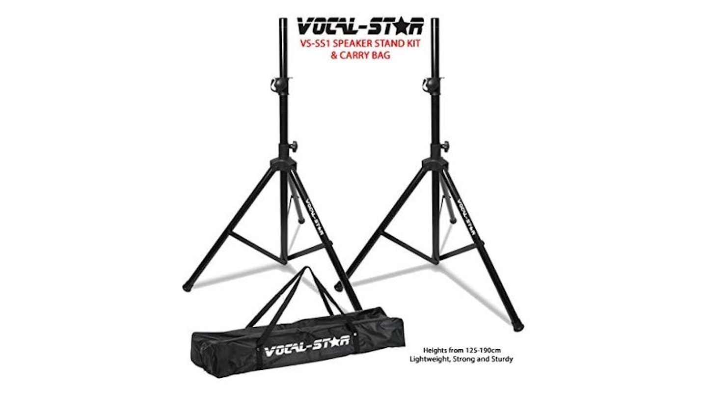 Vocal-Star PA Speaker System 1000w with Speaker Stands and Mic