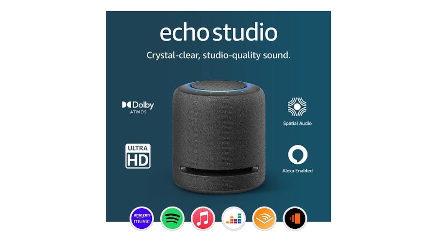 Echo Studio with Dolby Atmos and Alexa  -  one of the best alexa speakers