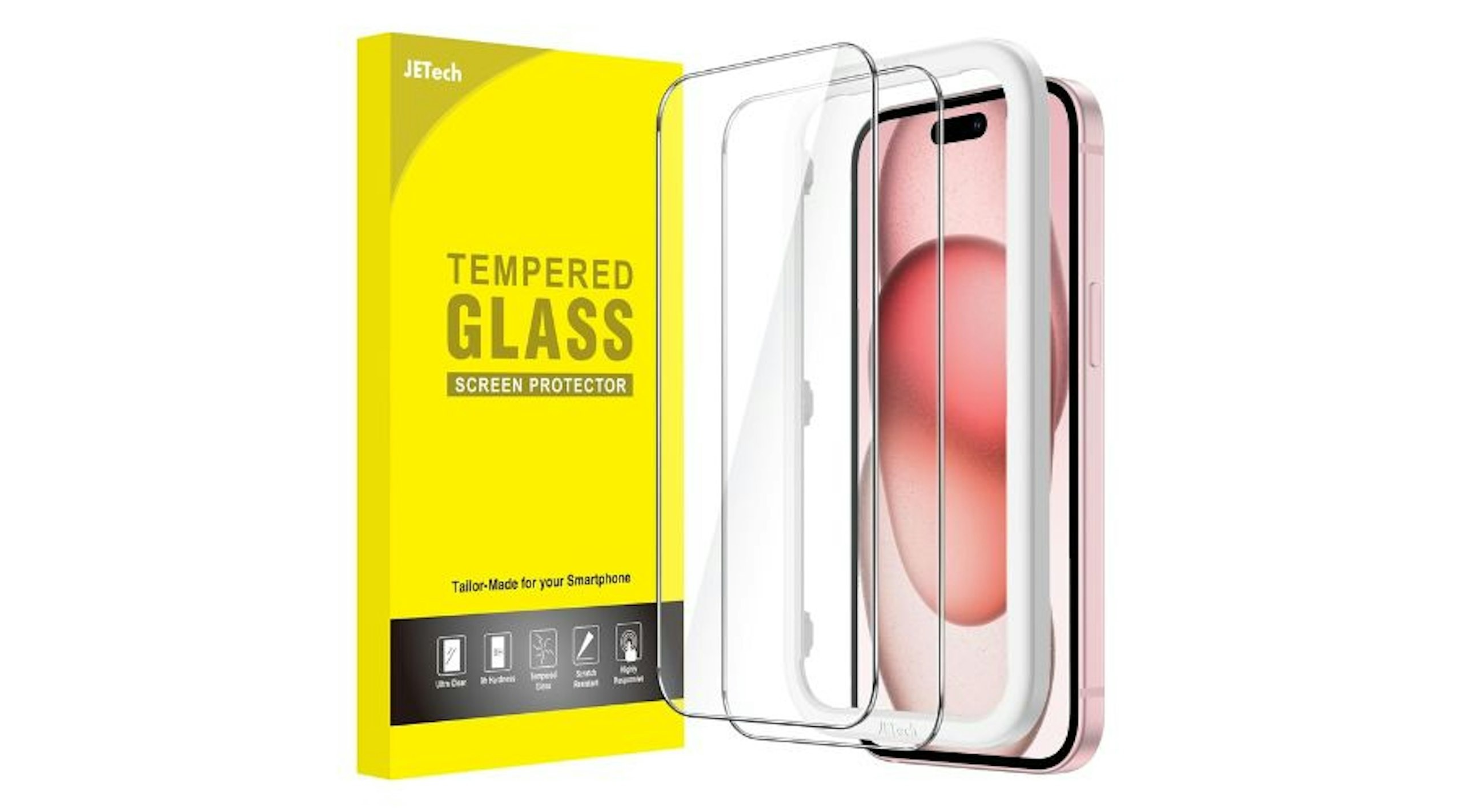 JETech Screen Protector for iPhone 15