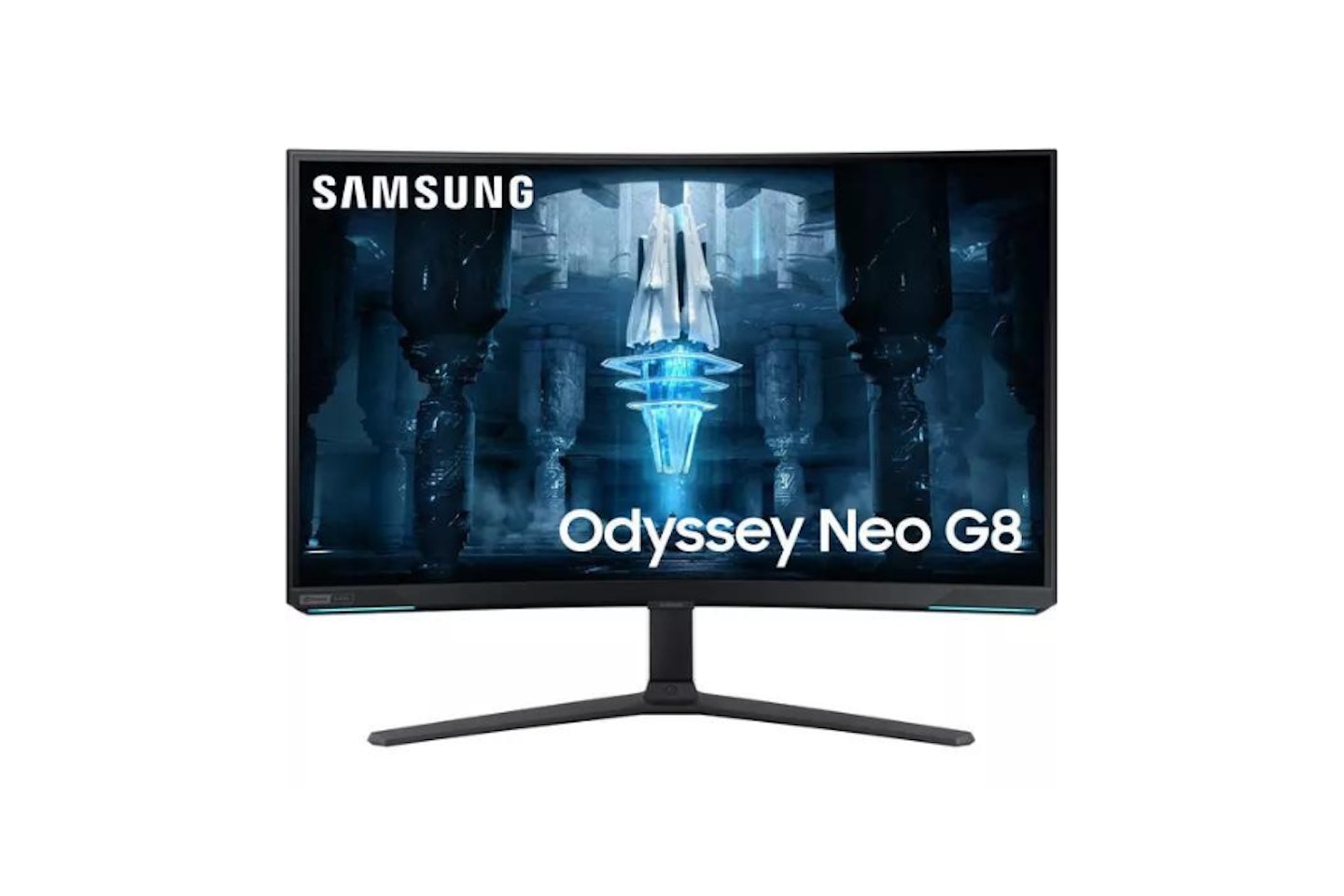 SAMSUNG Odyssey Neo G8 4K Ultra HD 32" Curved Quantum Dot Gaming Monitor - Black & White