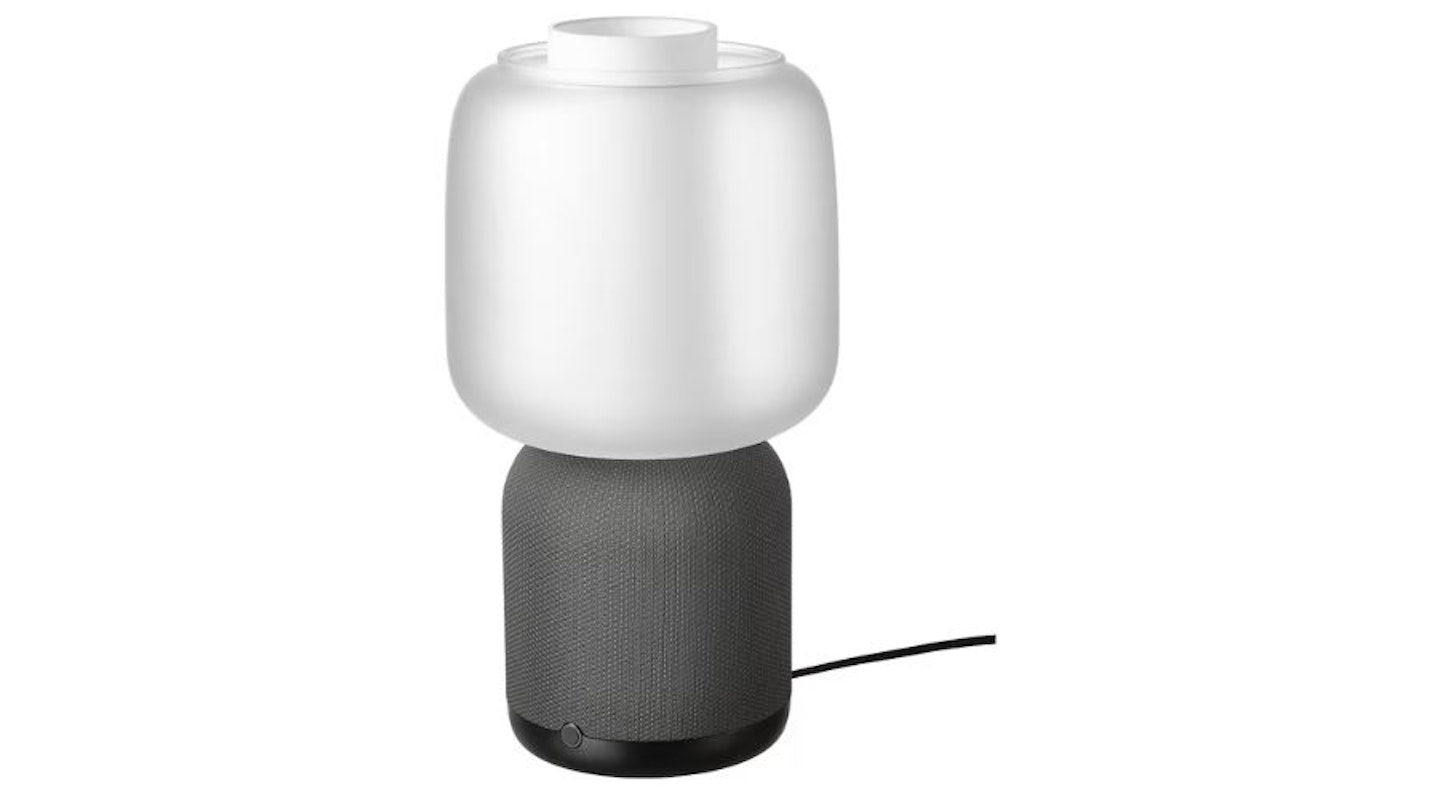 IKEA / Sonos - SYMFONISK Speaker lamp w Wi-Fi, glass shade, blackwhite