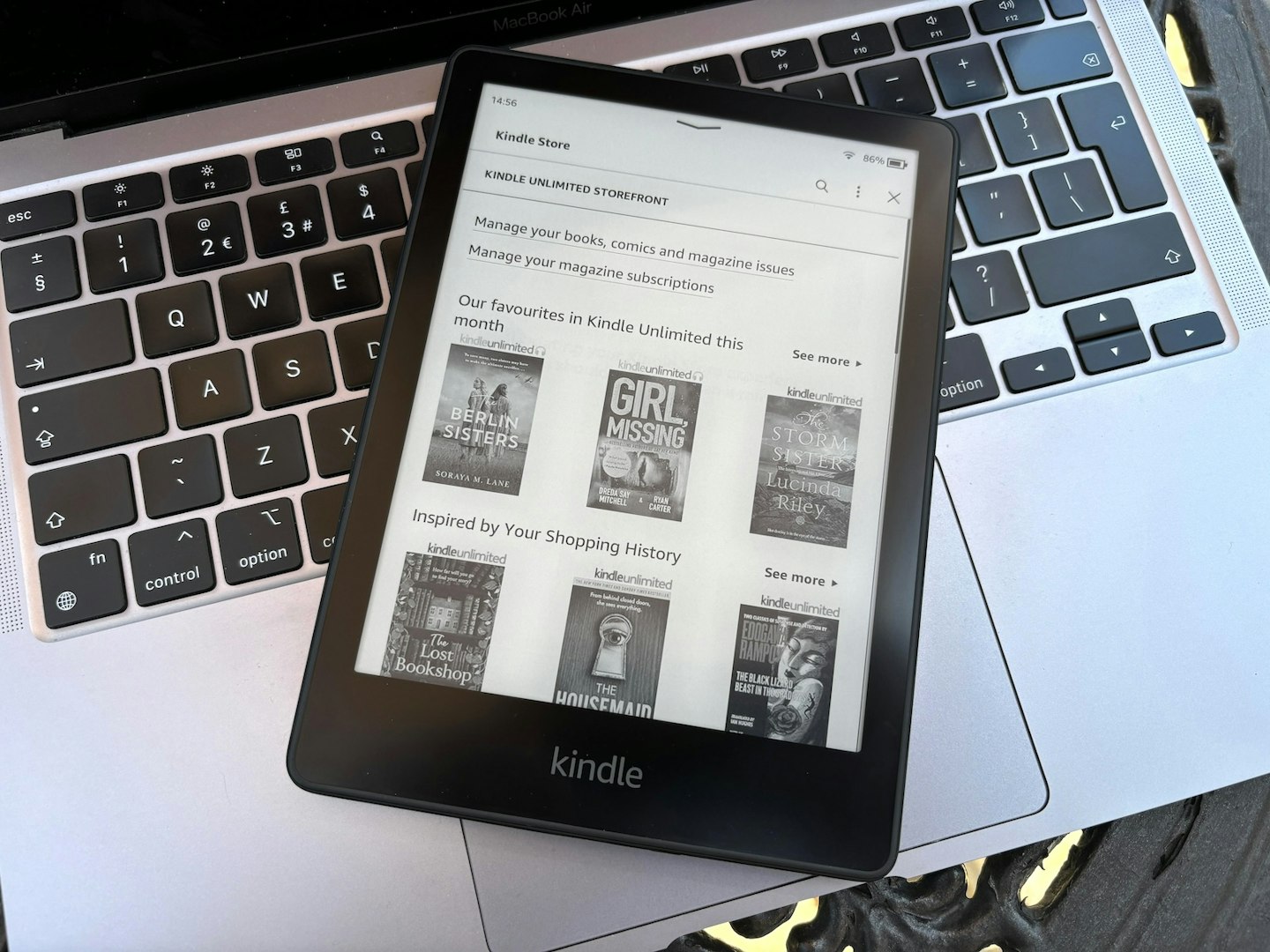 Kindle Paperwhite and the Kindle Unlimited storefront